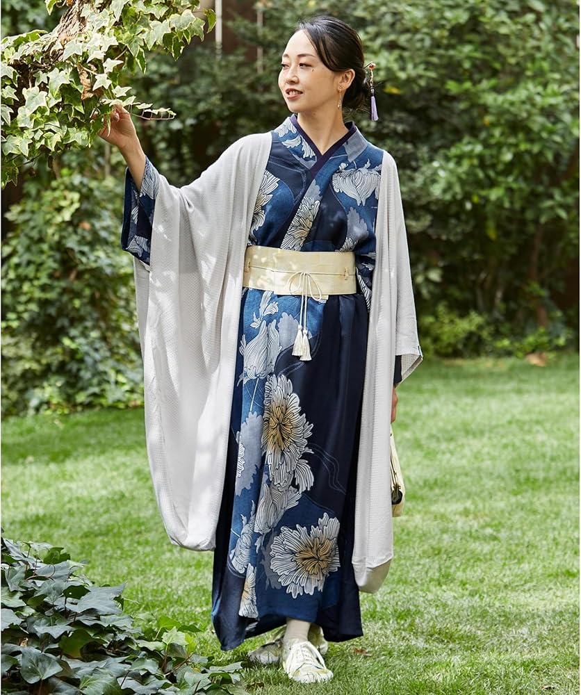 Amazon.com: [倭物や Kaya] KIMONO One-piece Dress HANA IKADA