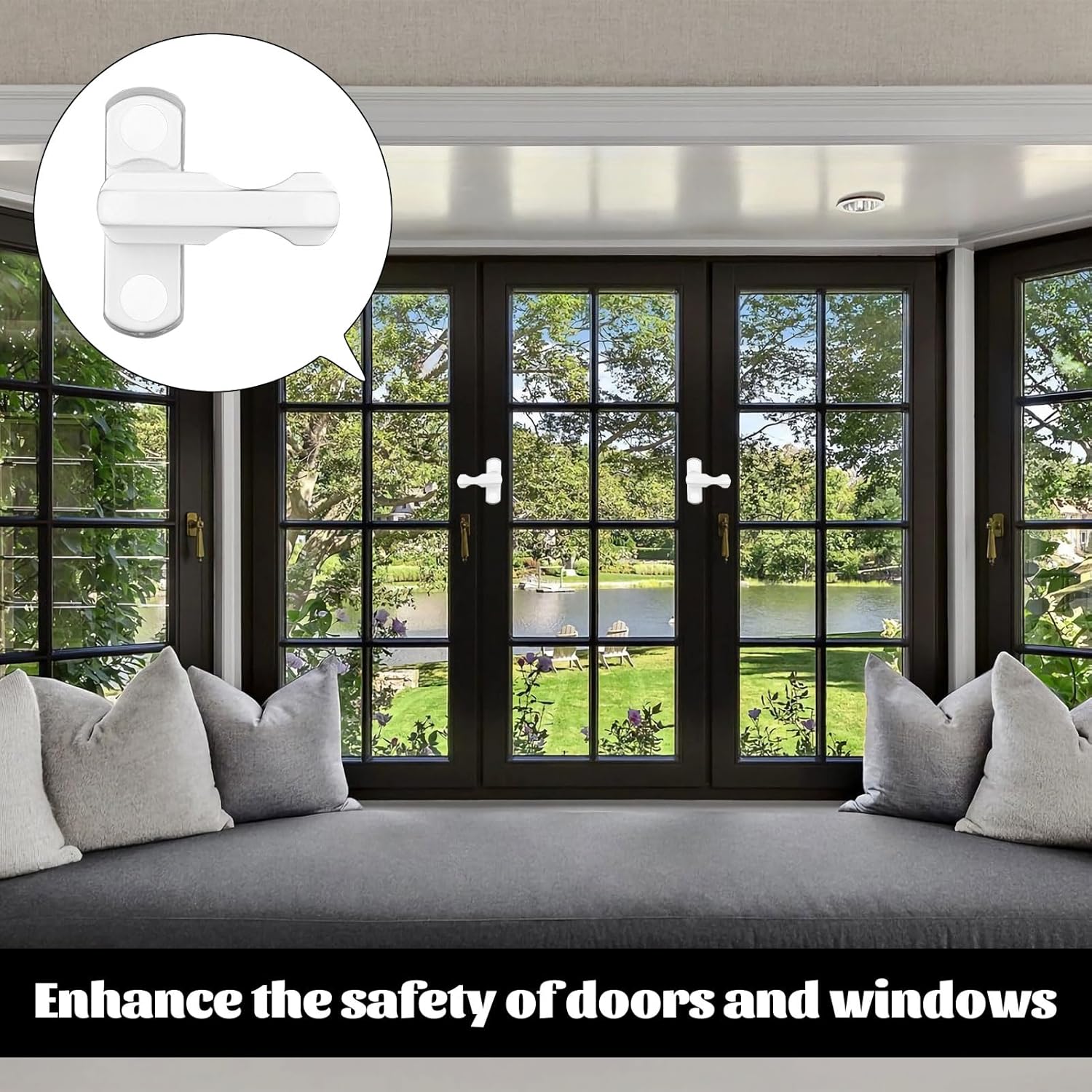 10 Pack Sash Jammers for Upvc Doors, Zinc Cast Alloy Security Sash Window Locks, Window Locks for Upvc/PVC Windows and Doors