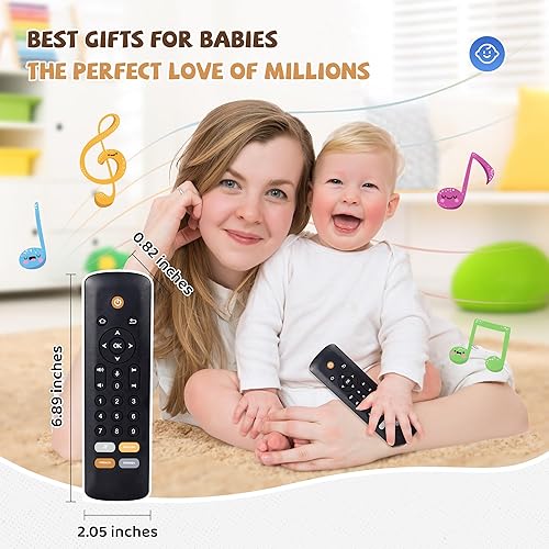 Miniatura 6 de Juguete remoto para televisión para bebés, juguetes de aprendizaje temprano, juguetes musicales para bebés, juguetes para niños pequeños con juego