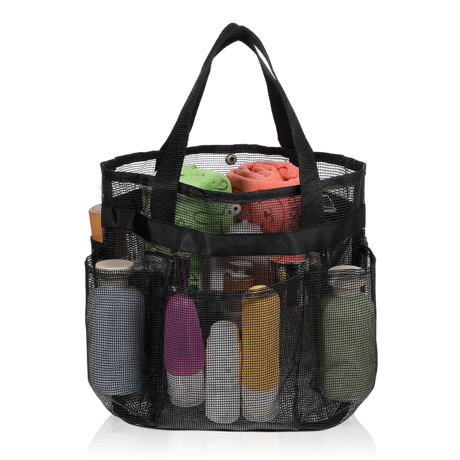 Gsbnjuy Portable Mesh Shower Caddy Quick Dry Hanging Shower Organizer Toiletry Bag Large-Capacity Showers Basket College Dorm Room