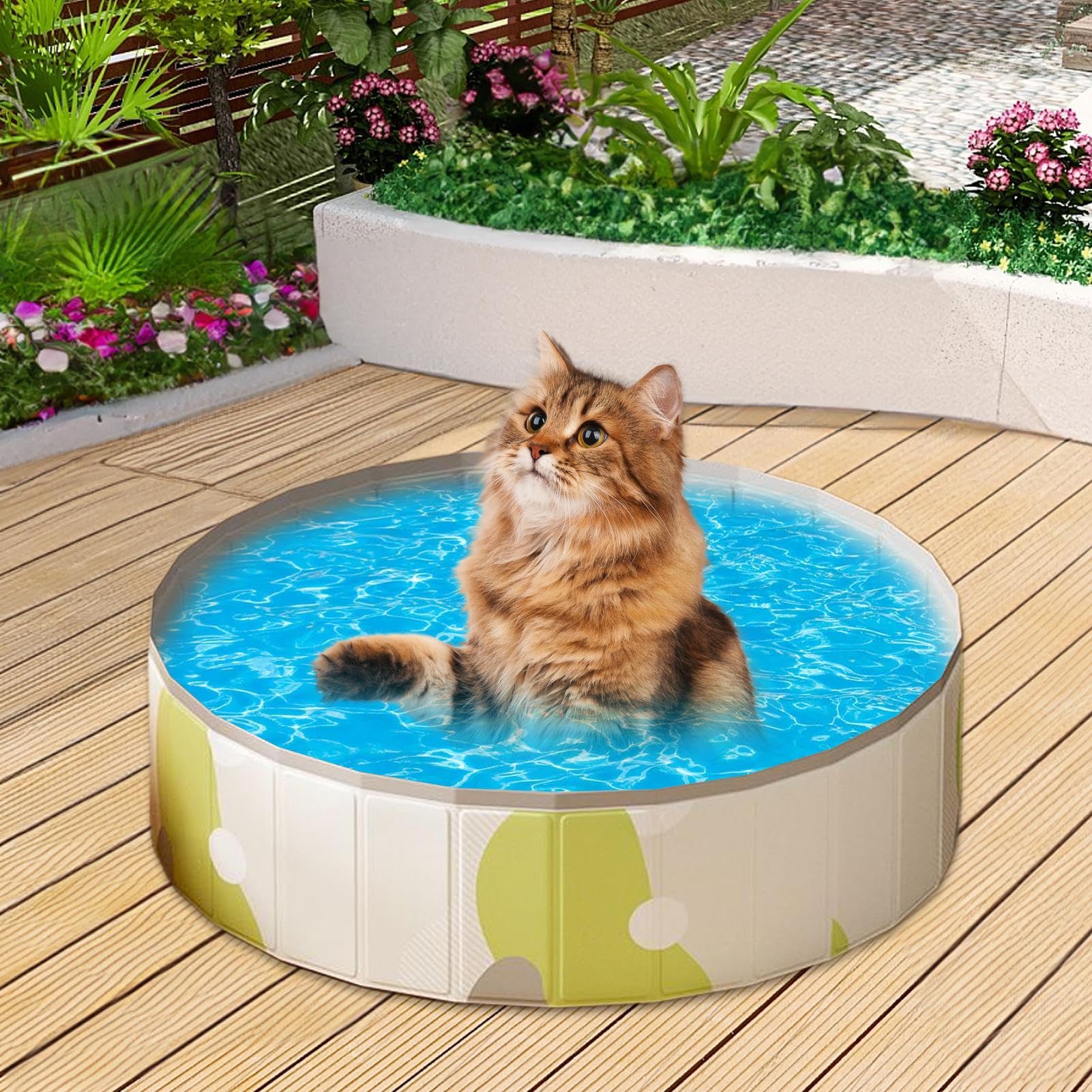 Piscine Pliable pour Chien Bassin Rabattable Portable pour Chiot
