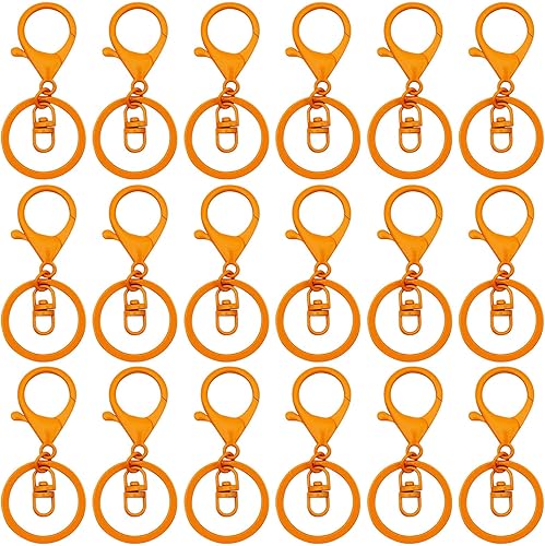 30 llaveros con cierre de langosta para fabricación de joyas, broches de metal giratorios con cierres giratorios, clips de gancho, anillo de llavero