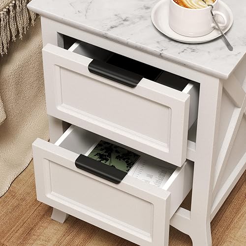 Miniatura 5 de Peaha Paquete de 6 tiradores de dedo negros para armarios de 4 pulgadas (3.937 in) de longitud total, manijas adhesivas para gabinetes, manijas de