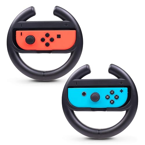 Miniatura 2 de Advanctech Nintendo Switch Racing Steering Wheels Grip for Joy-Con Controllers, Set of 2
