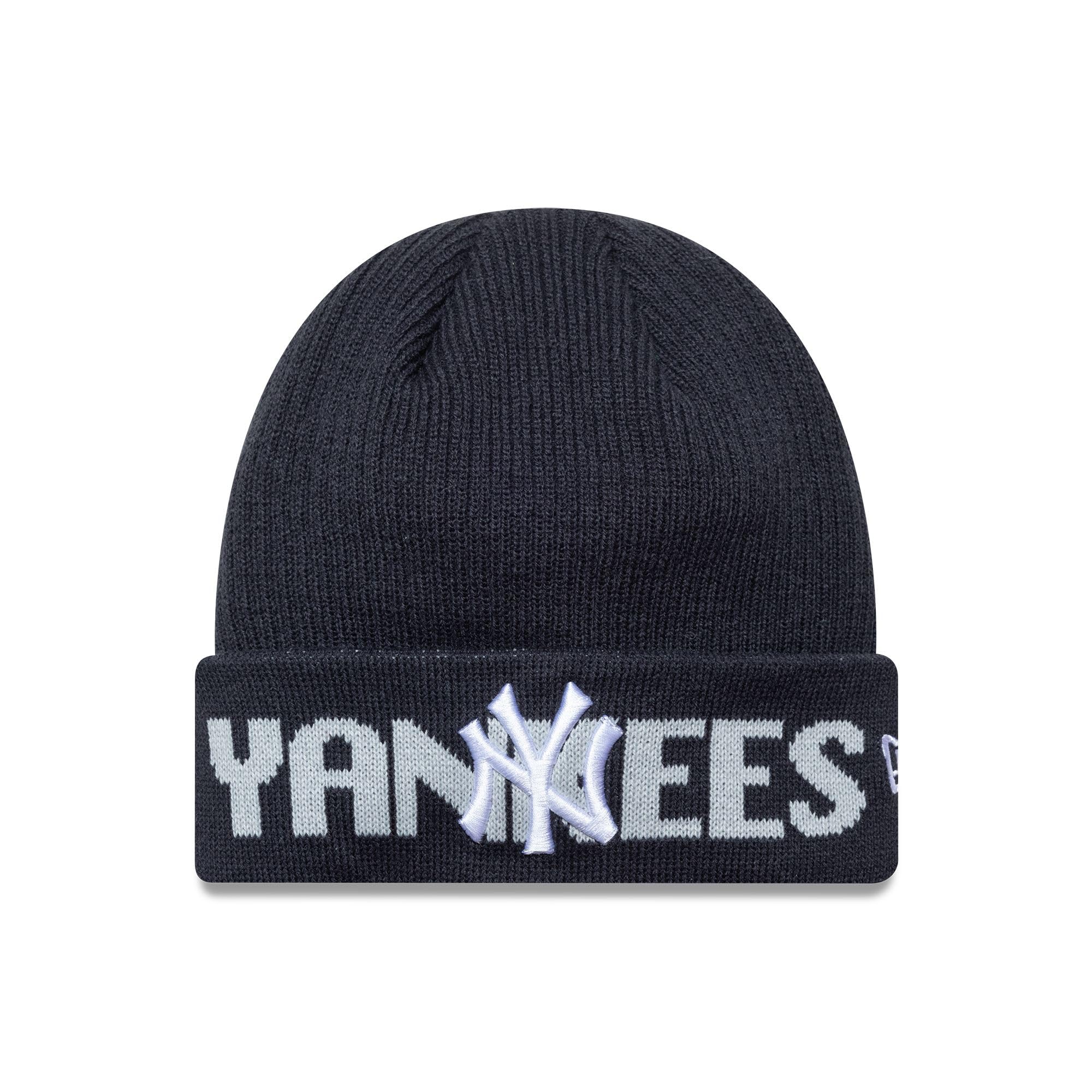 New Era Wordmark Beanie New York Yankees Navy — image 1