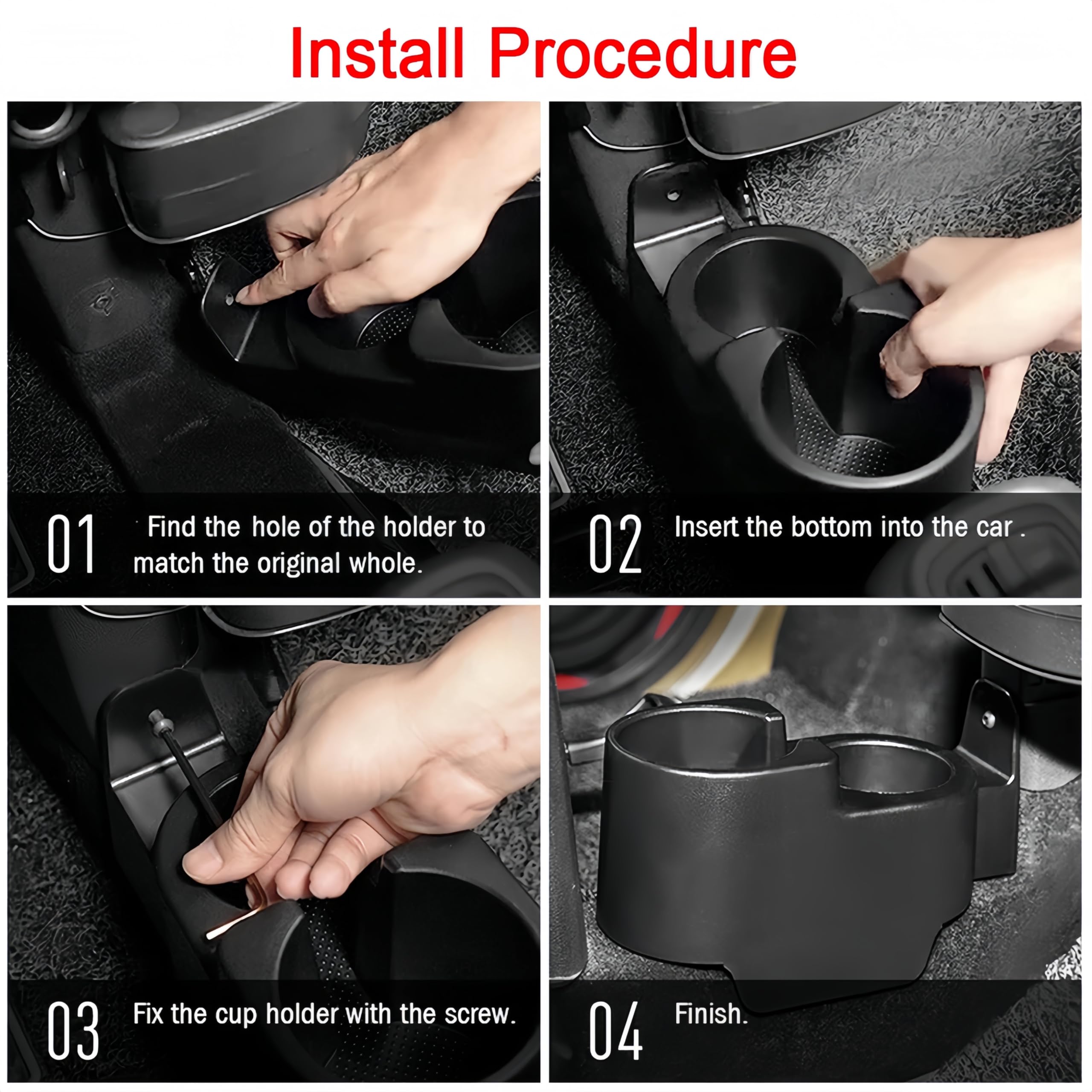 Portabicchieri per Auto Compatibile con Smart Fortwo 451 (2007-2014) | Accessorio Interno