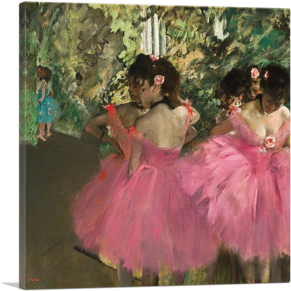 Degas vintage ART poster【踊り子】 Amazon.com: ARTCANVAS Dancers in Pink 1876 Canvas Art Print