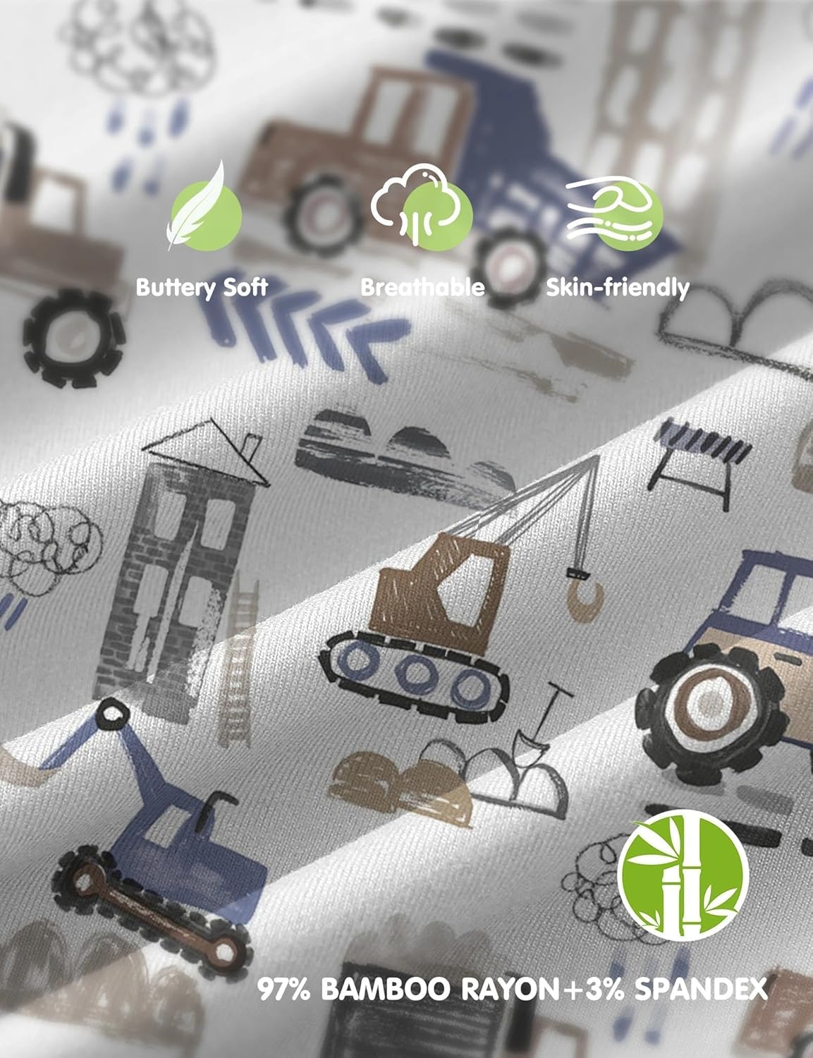 Jimonda Baby Boys Romper Fold-Over Footies and Mitten Pajamas Long Sleeve Sleeper Newborn Girl Footless Clothes 3-Packs - Image 5