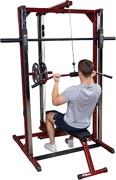 Body-Solid Best Fitness BFSM250P4 Smith Machine Package with LAT Attachment and Bench