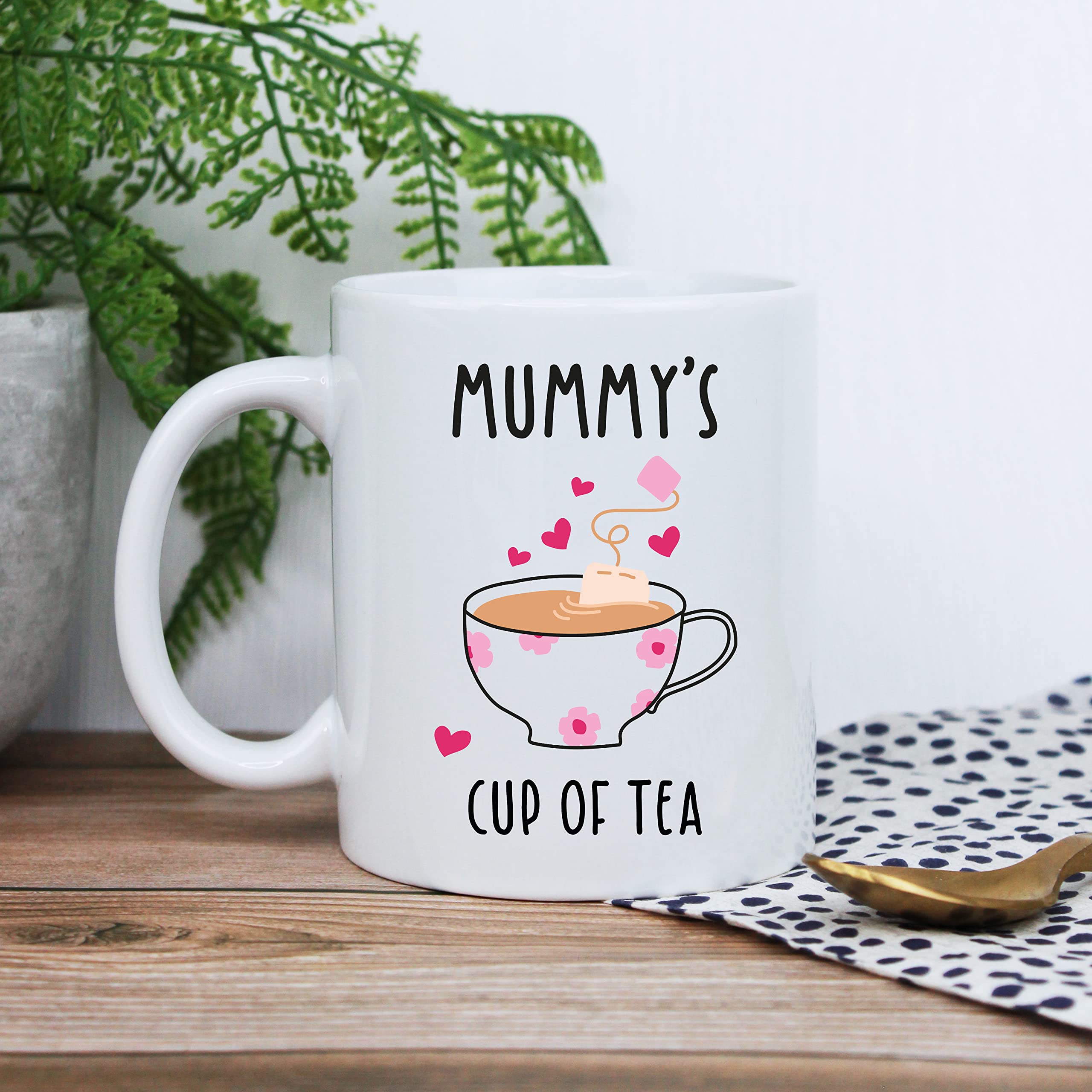 eBuyGB Mummy's Cup of Tea Mug, 350ml Printed Coffee Mug, Mother's Day, Birthday Gifts for Mummy