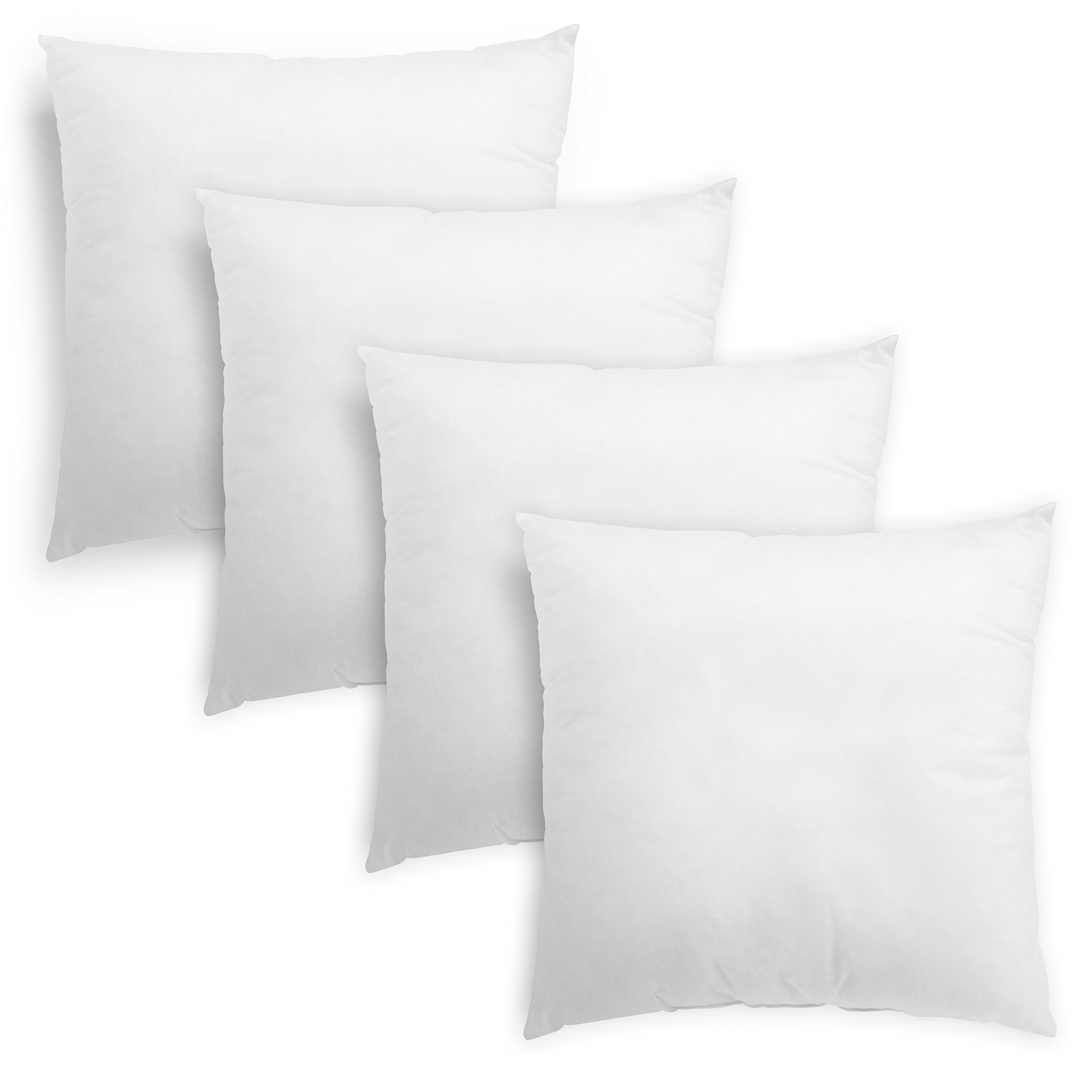 sleepling 4er Set Kissen 40x40 cm, Kissenfüllung, Sofakissen, Inlet Füllung für Bezug, 4 Stück Faserkissen 40 x 40 cm, Zierkissen, Waschbar, Oeko-TEX, Made in EU