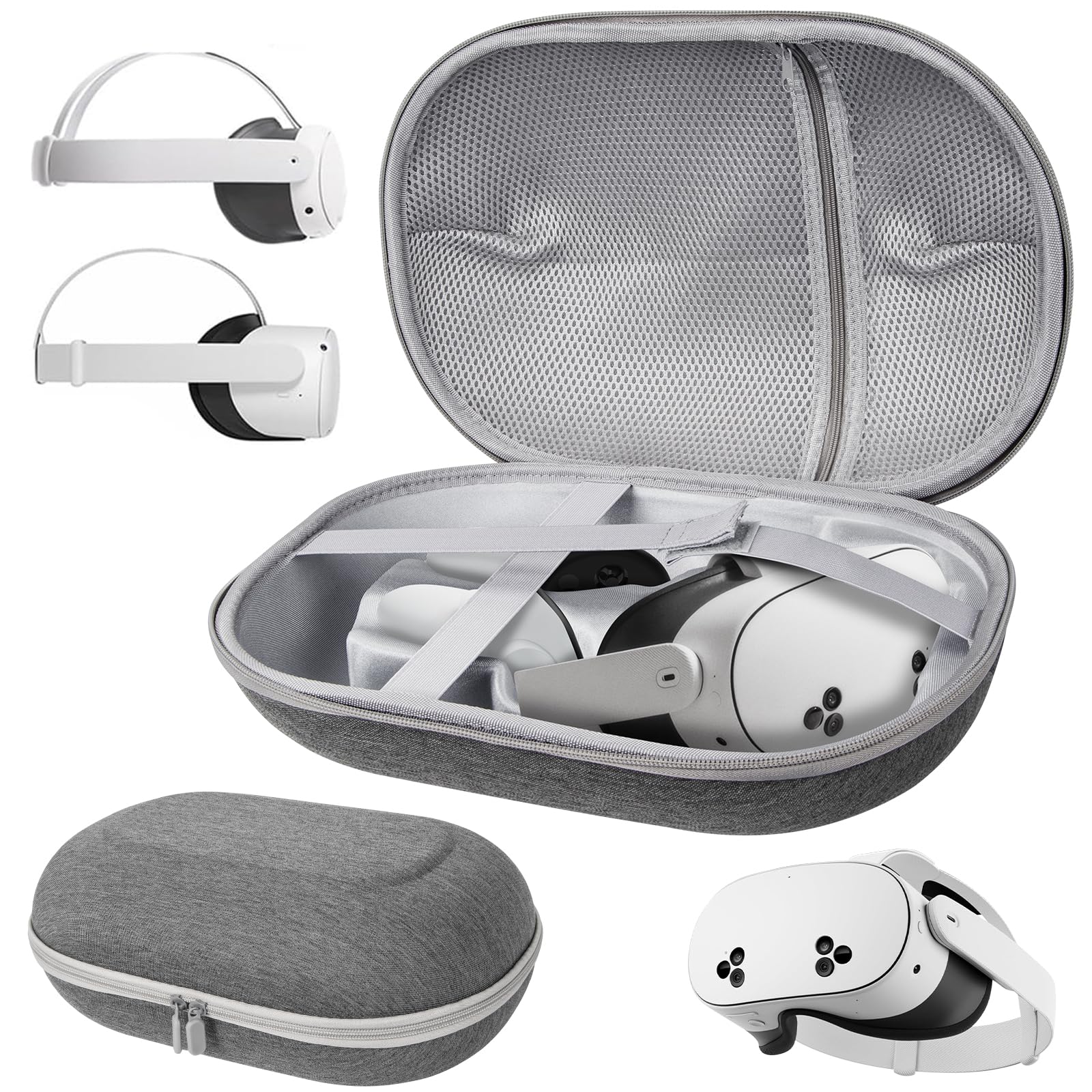 Olycism Carrying Case Compatible with Meta Quest 3/3S Portable Travel Bag Eva Bag for Oculus Quest 3S Waterproof and Shockproof Protective Case for Quest 3/3S Handbag for Travel and Home Storage