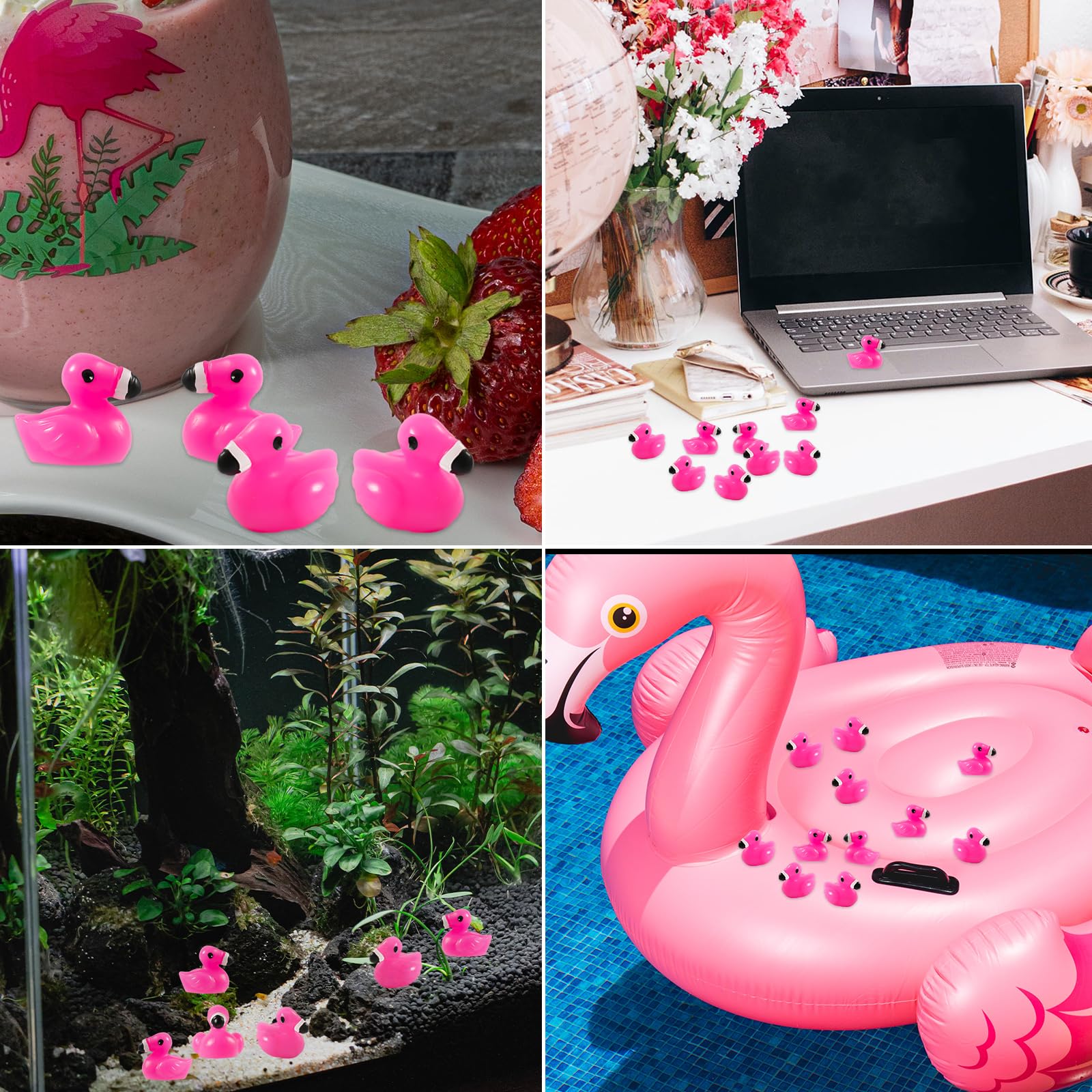 50 Stück Mini Flamingos Aus Kunstharz – Winzige Figuren Für Deko, Puppenhaus, Garten Oder Partys