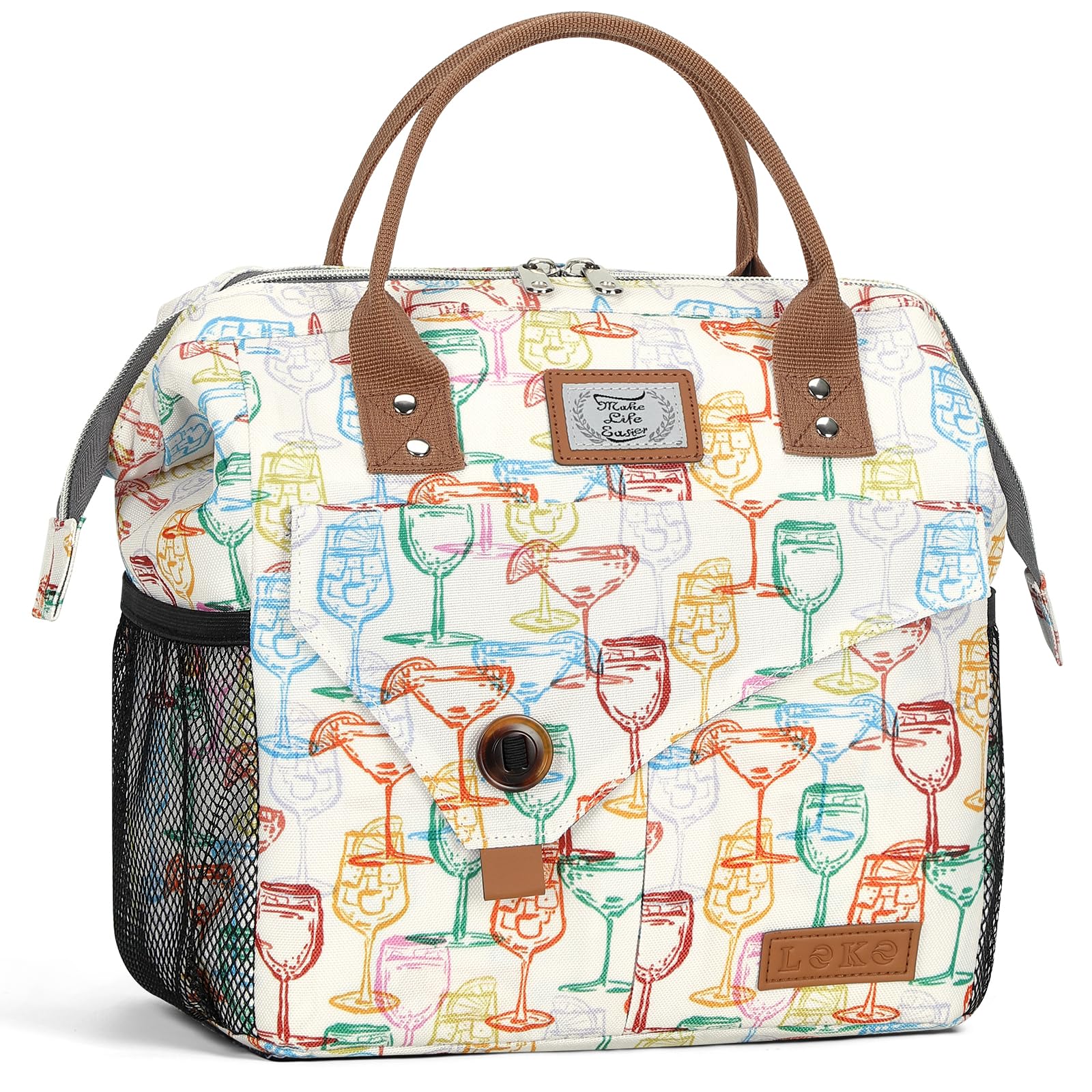 Lekesky 10L Insulated Lunch Bag for Women for Work Lunch Tote, Goblet — image 1