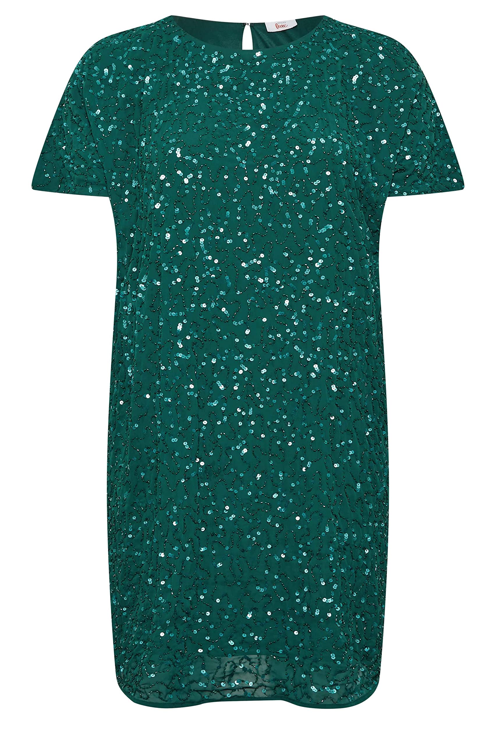 Yours Women's Bottle Green Embellished Shift Dress In | : Size 20