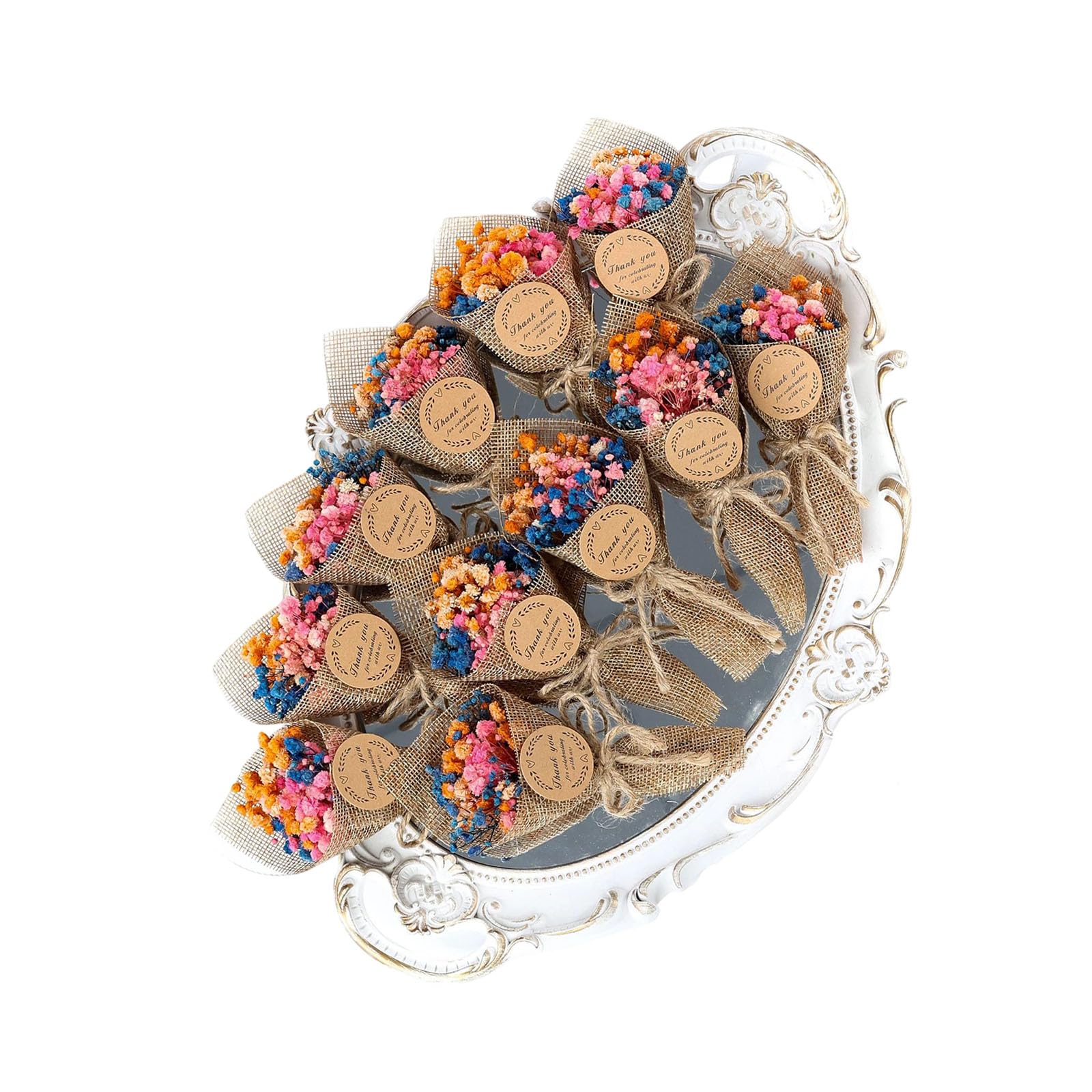 Mekalero Sturdy Dried Flower Arrangement Pack 10 Bouquets Excellent for Gift Presenting Sustainable Home Decor