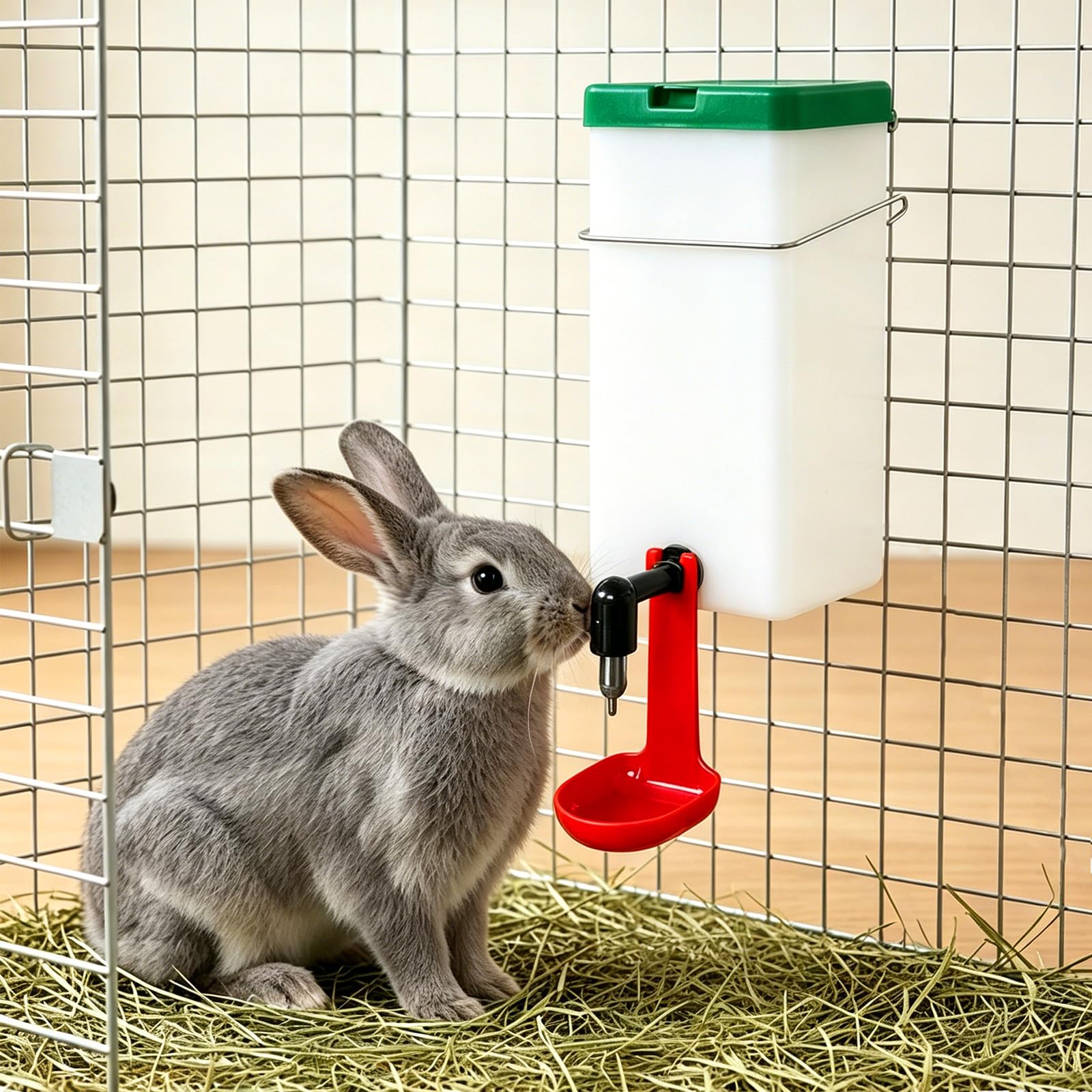 Lot de 3 abreuvoirs pour lapins - 1000 ml - Distributeur d'eau automatique à suspendre - Bouteille d'eau pour animaux de compagnie - Sans goutte - Pour rongeurs, petits animaux