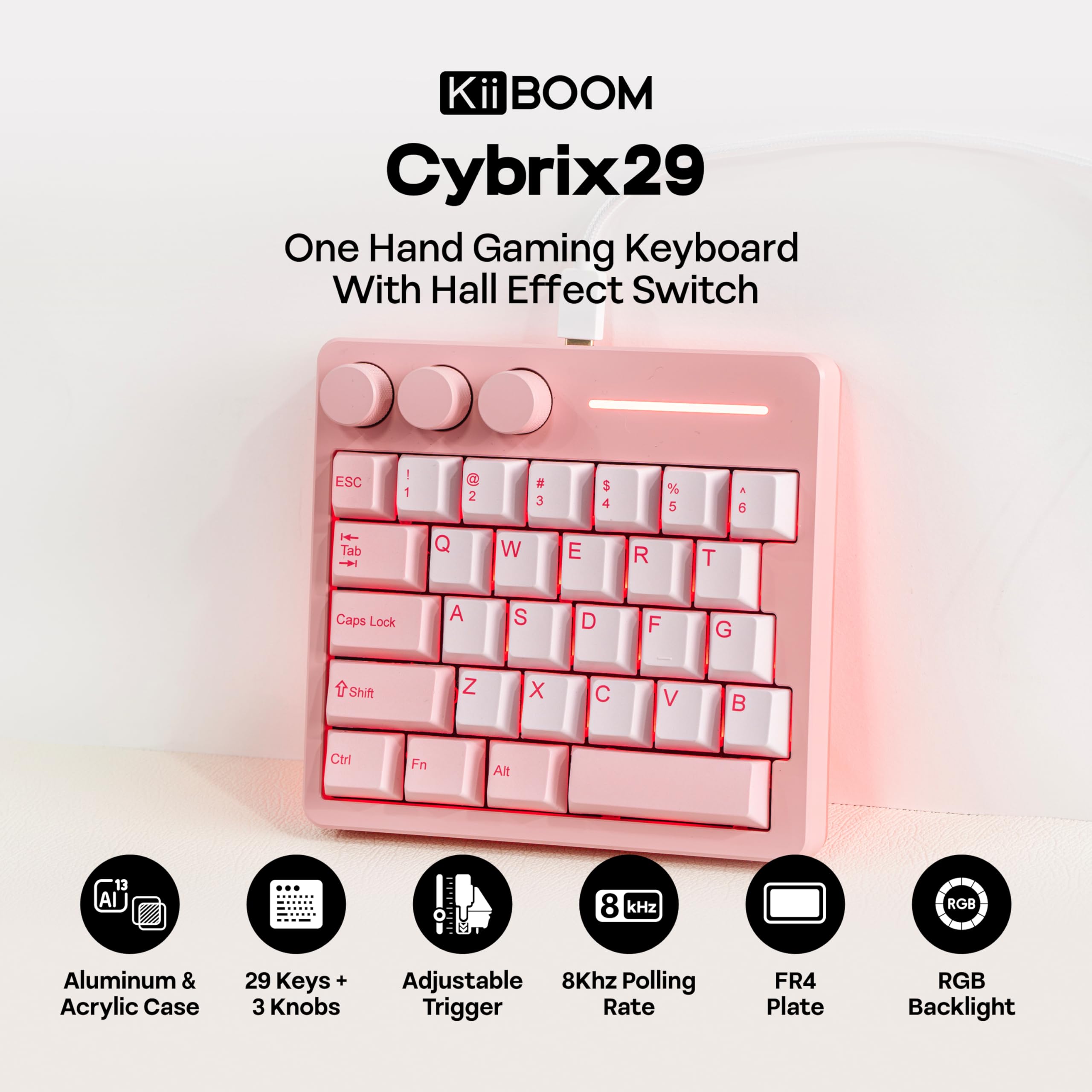Amazon.com: KiiBoom Cybrix 29 Rapid Fast Wired Gaming Keyboard