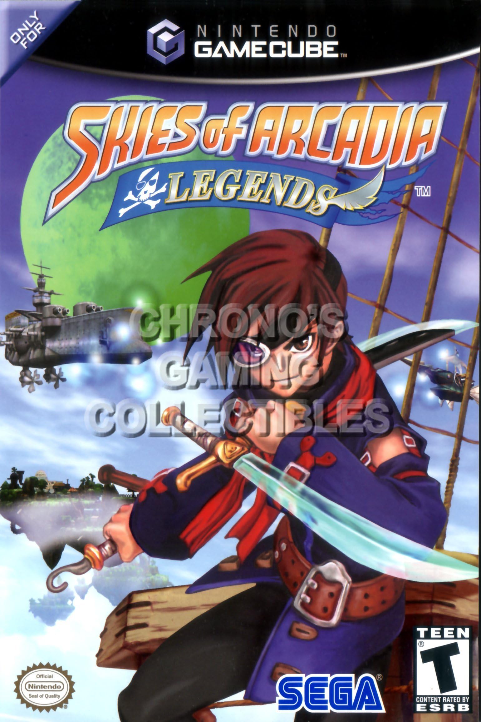 CGC Huge Poster - Skies of Arcadia Legends BOX ART - Nintendo GameCube GC - NGC060 (24" X 36")