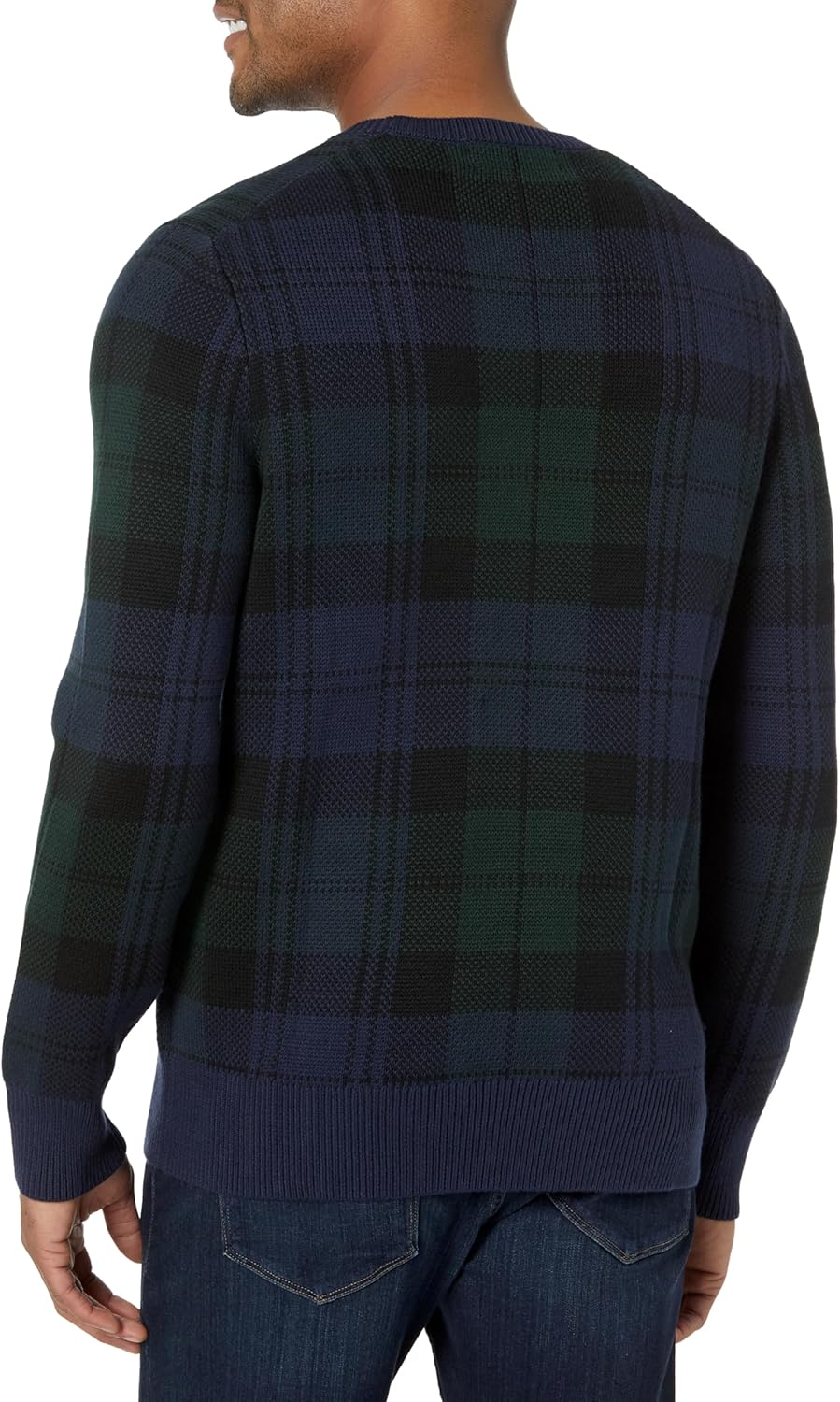 Brooks Brothers Mens Black Watch Cotton Crew Neck Sweater - Image 2