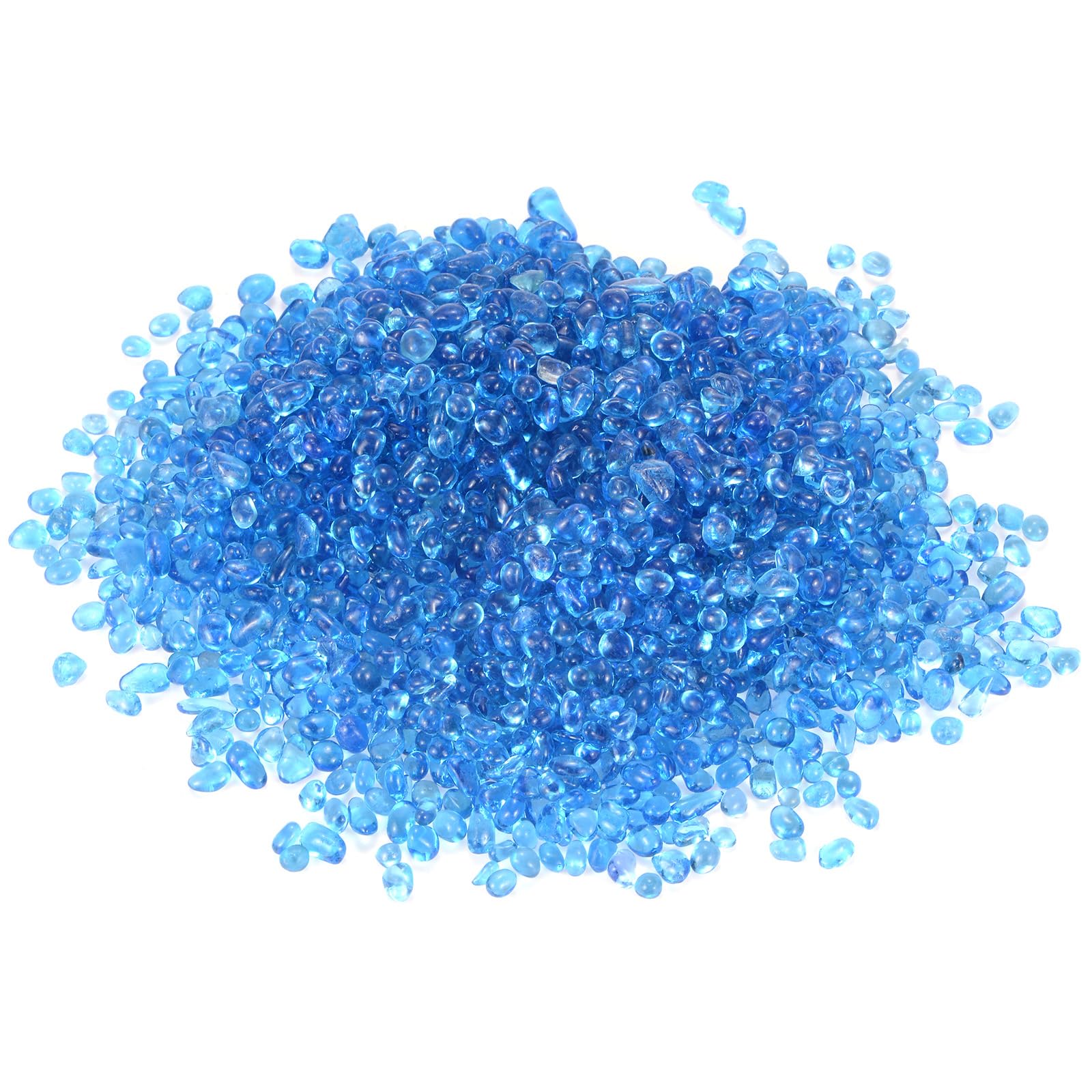 M METERXITY High Luster Round Fire Glass Beads, Glass Gems, Glass Pebbles