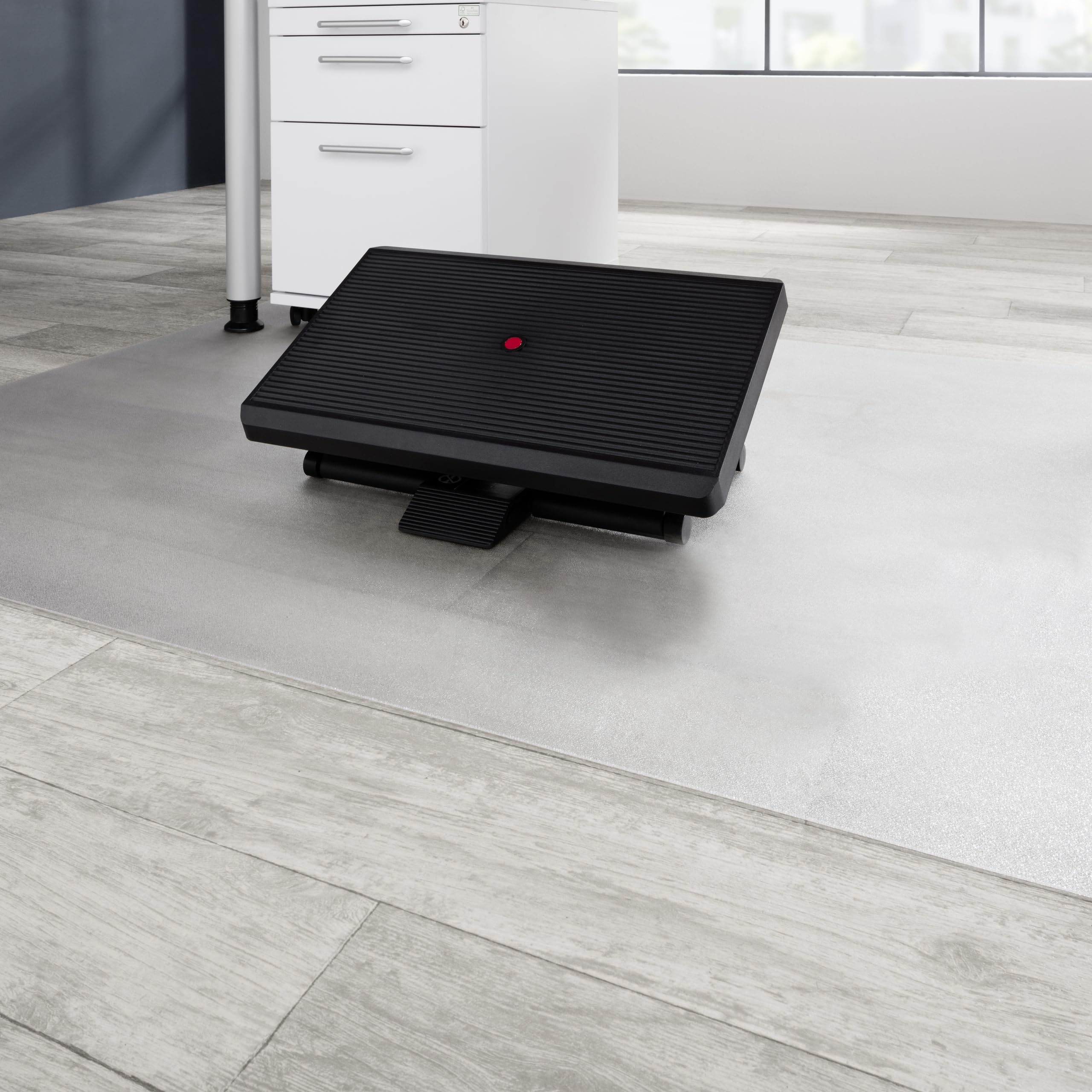 hjh OFFICE 721040 Fußstütze PIEDINO Stripe PRO, neigbar höhenverstellbar, schwarz