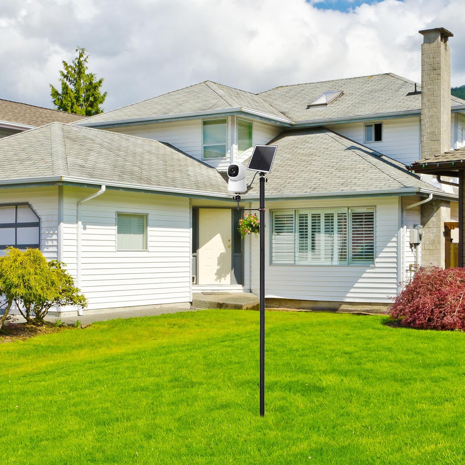 2-Pack Trail Camera Post Stakes 4-in-1 Universal Camera Stand Mount Light Weight Patchwork DIY Holder Outdoor for Farm Yard Garden (2, Black, 25-4)