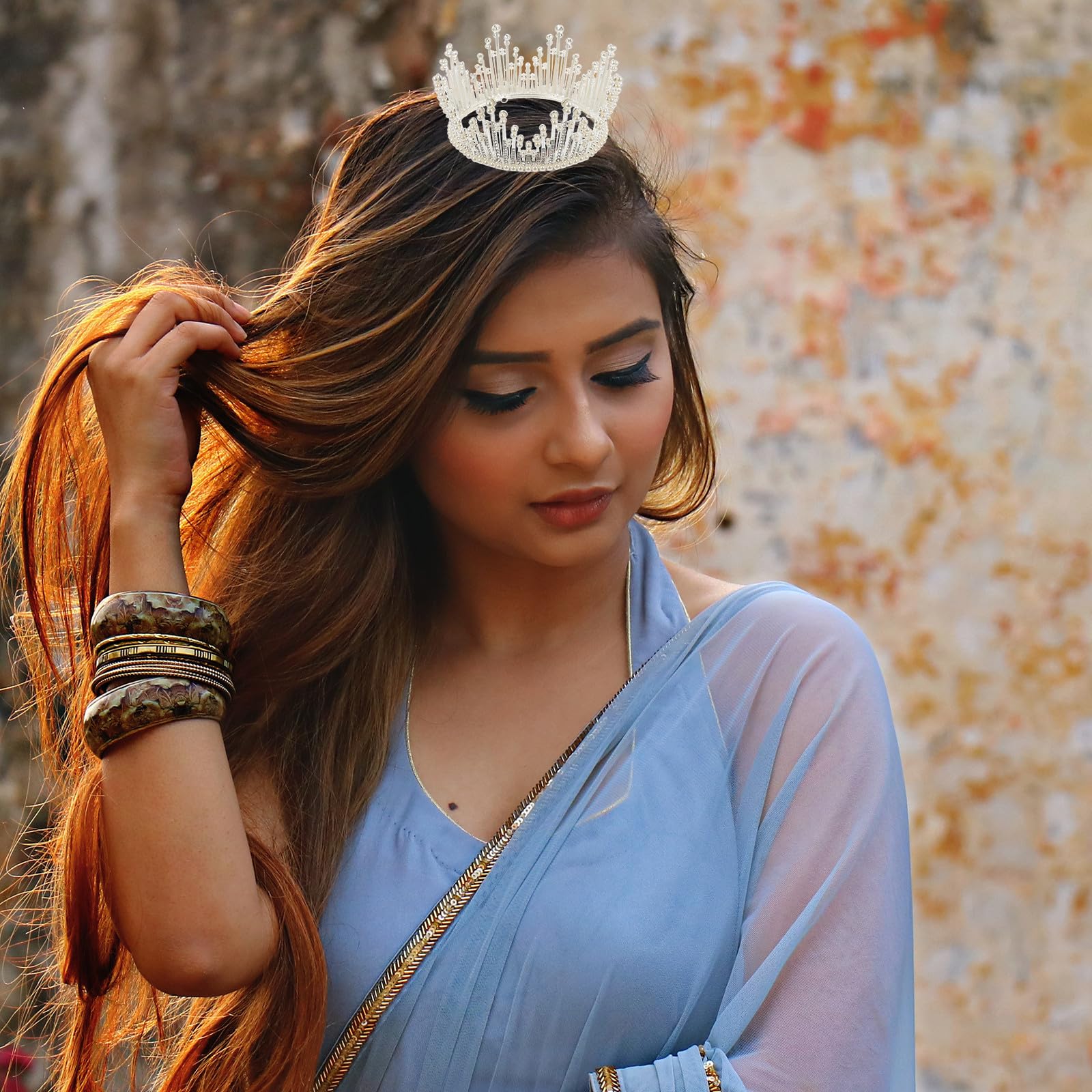 Artibetter Tocado de Boda Diadema de Perlas para Mujer, Accesorio de Plata Elegante y Único para Fotografía y Eventos Nupciales