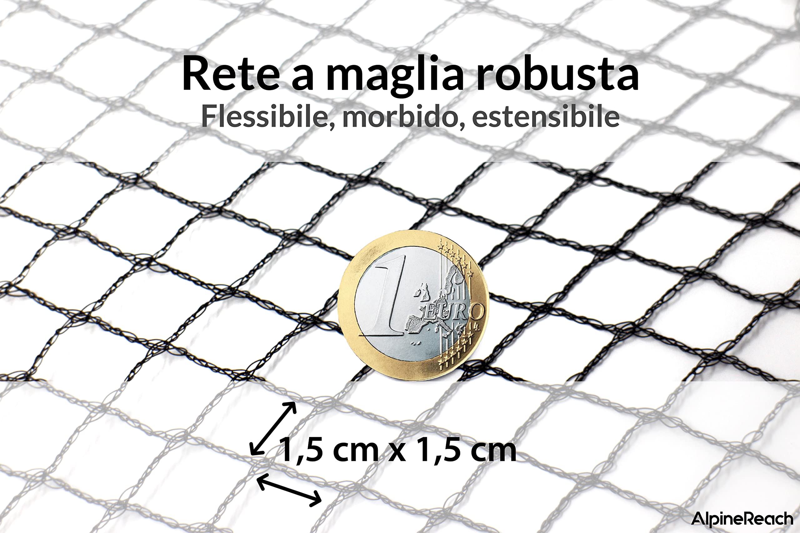 AlpineReach Rete da giardino, 2 m x 20 m, extra resistente, per proteggere piante e alberi da frutto contro animali e recinzioni di cervi, riutilizzabile, con fascette per cavi, verde
