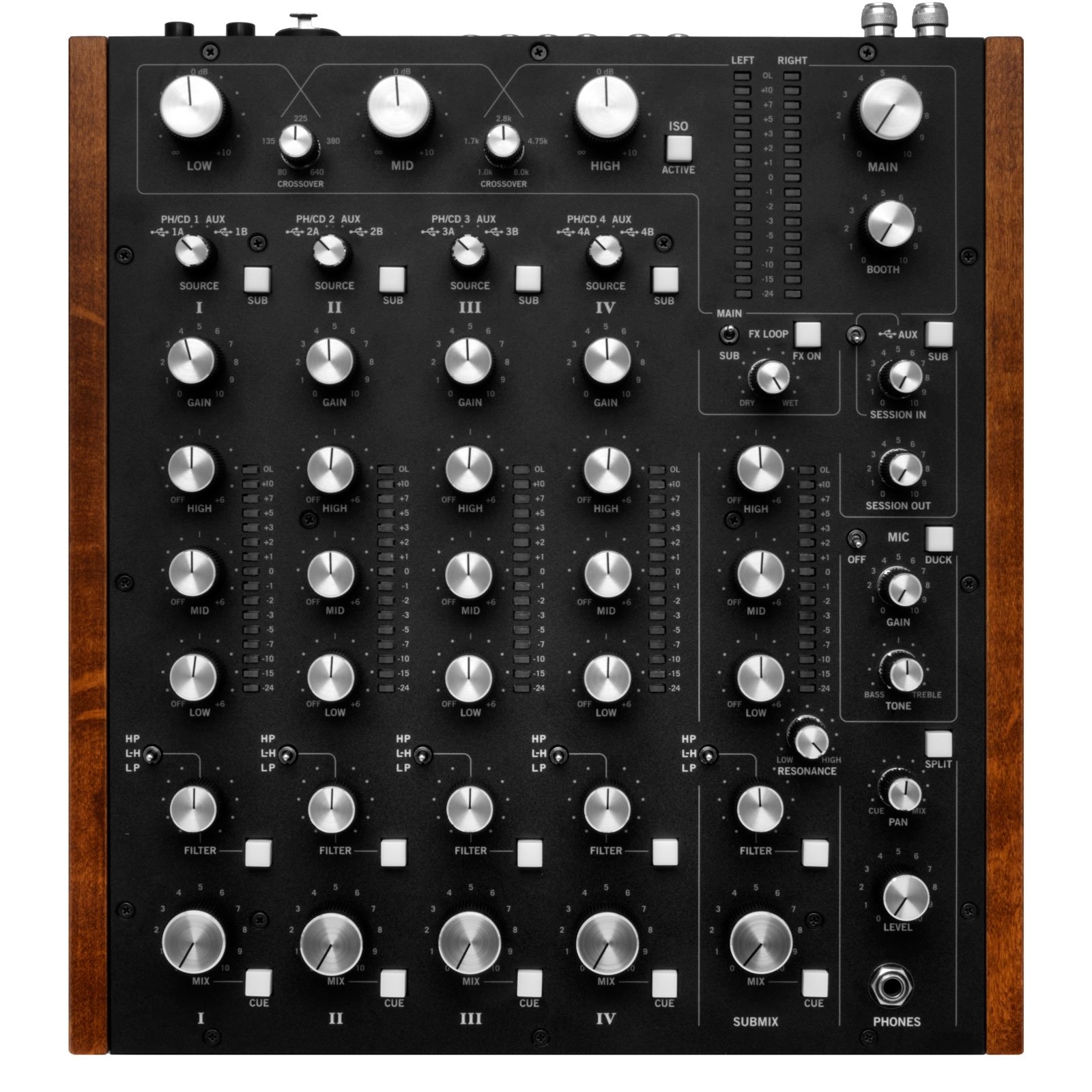Rane MP2015 - DJ Console Mixer a 4 Canali Con Fader Rotativi + 2 Porte USB