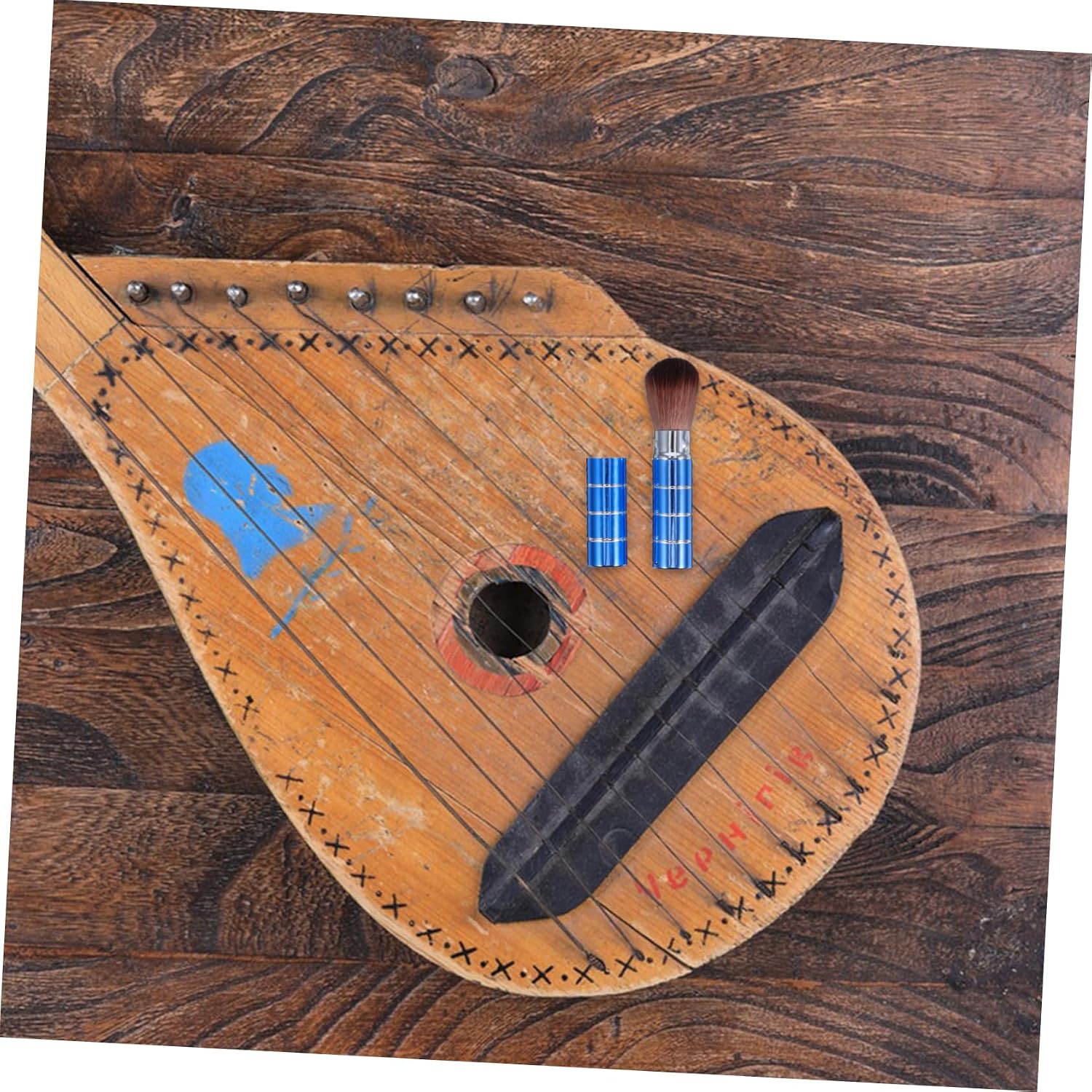 ibasenice Dulcimer Groove Cleaning Brush Set Multi-functional Instrument Care Tools