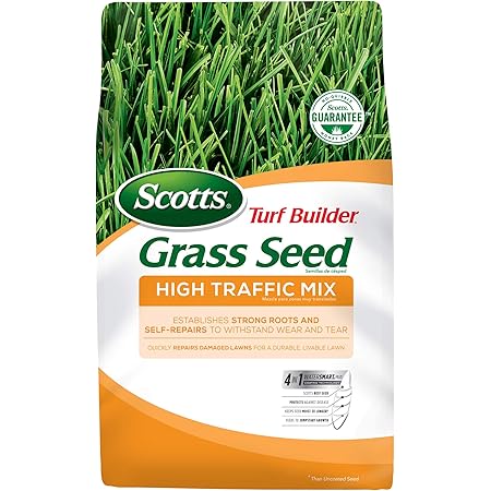 Amazon Com Scotts Turf Builder Grass Seed High Traffic Mix 7 Pound Not For Sale In Louisiana Garden Outdoor