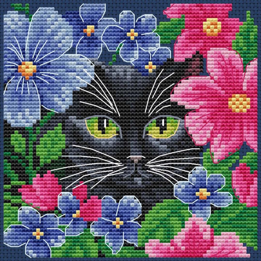 Collection D'Art BC8132 14K Blue Aida Cross Stitch Kit DMC Thread 12.5 x 12.5 cm Digital Chart
