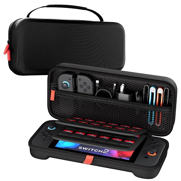 ProCase Carrying Case for Nintendo Switch 2 (2025) with 24 Game Card Slots, Hard Portable Travel Case Storage Bag Protec