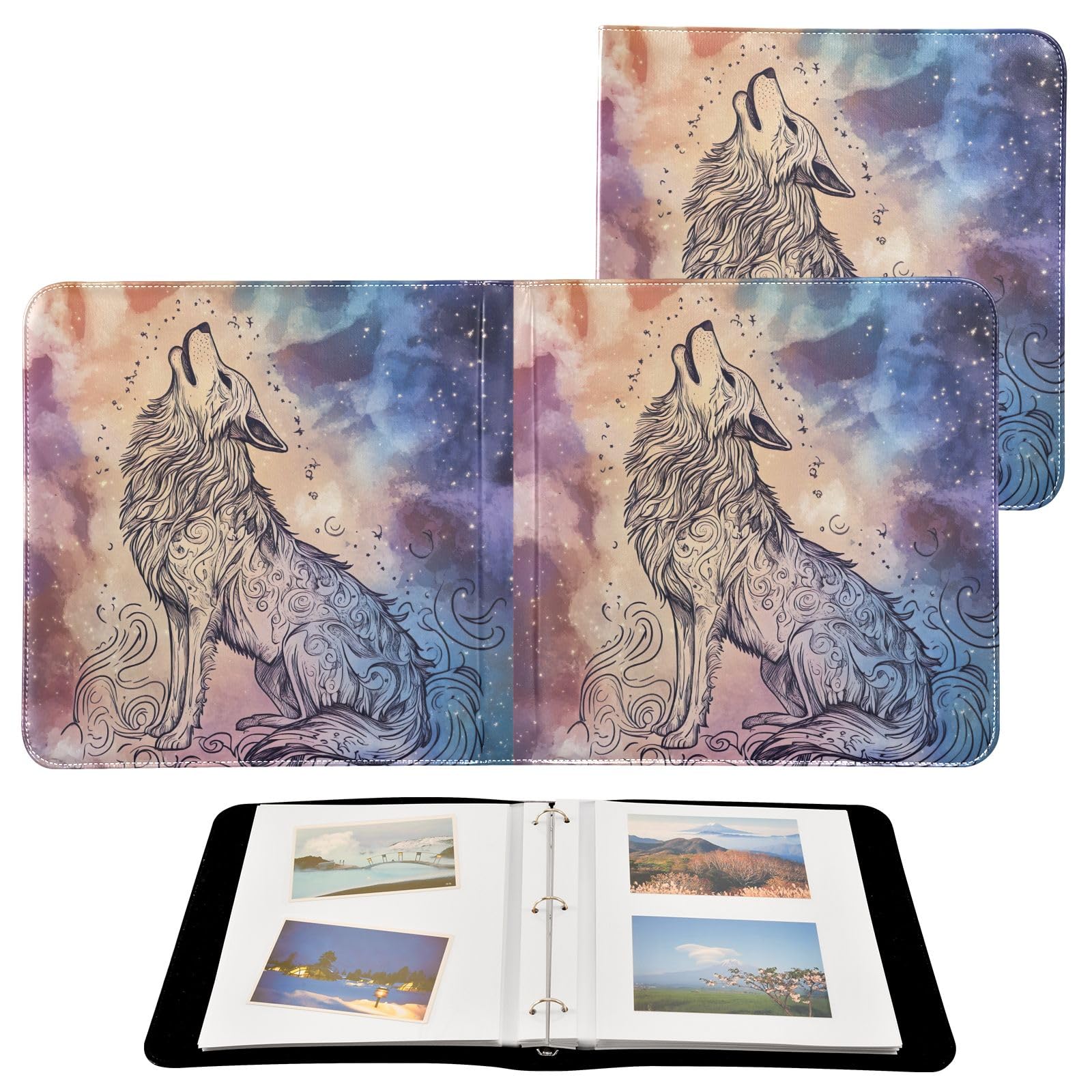 Album photo loup Boho haut de gamme pour formats 15x20 et 10x15