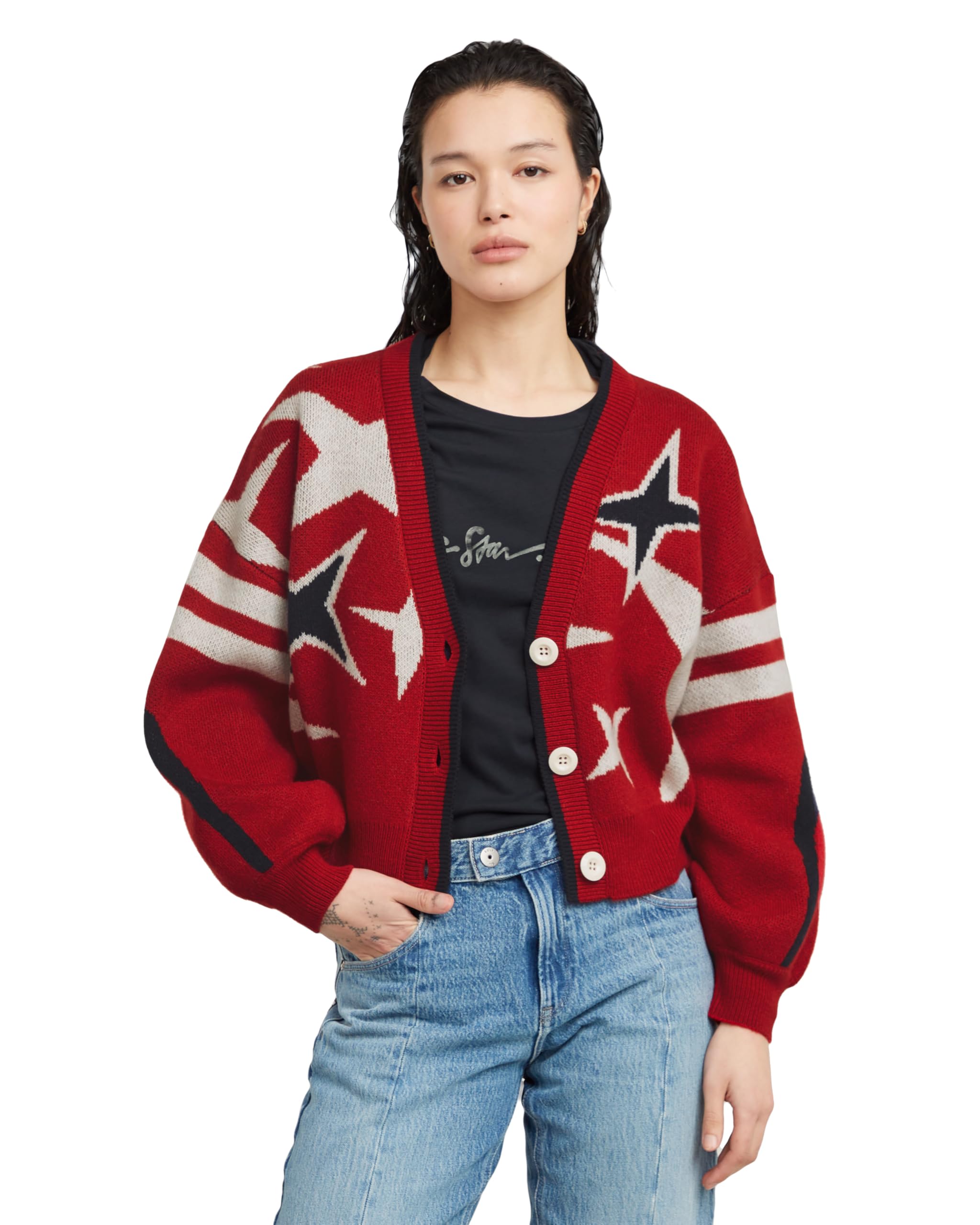 G-STAR Holiday Loose Knitted Cardigan Felpa Donna