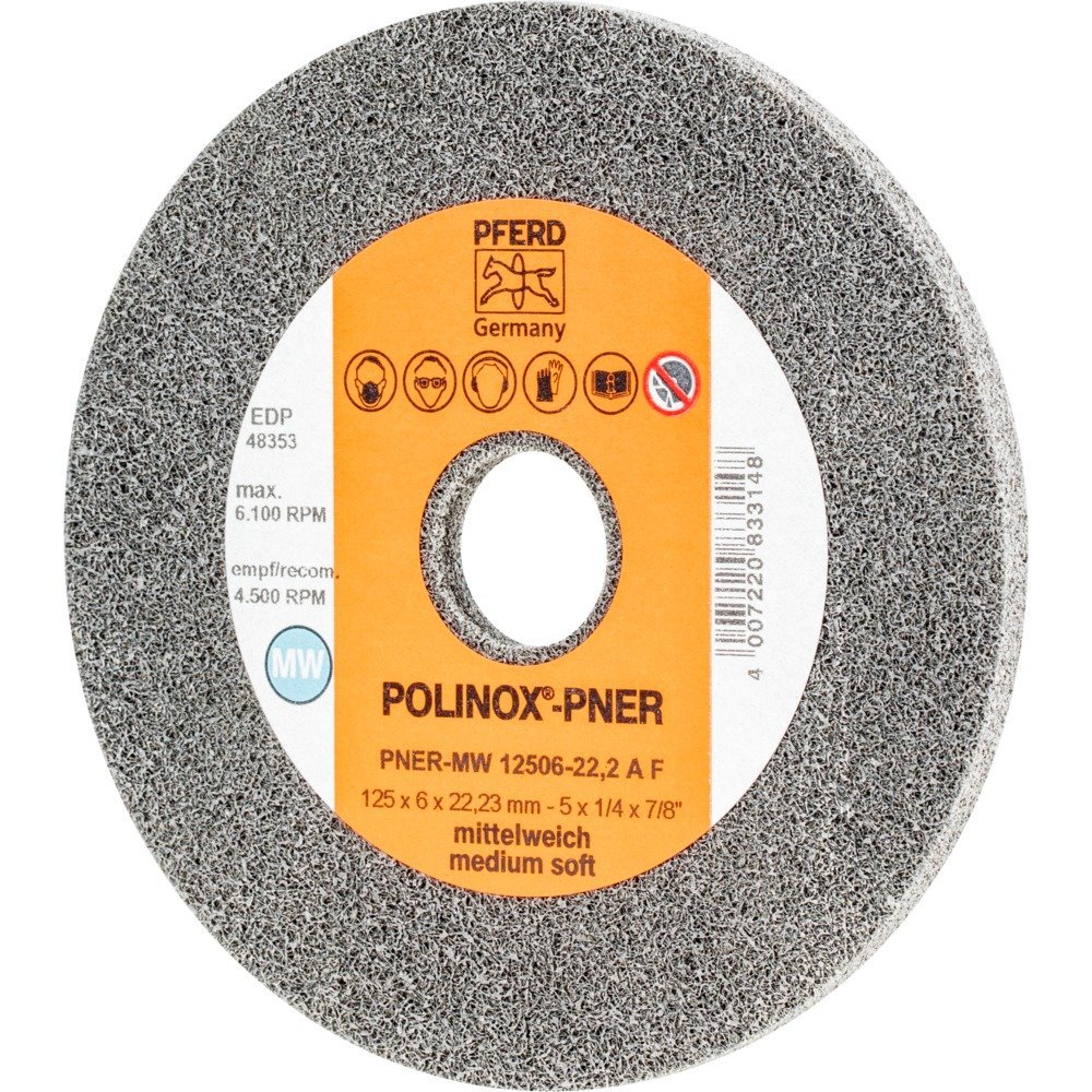 Meule Pferd 44691453 Polinox PNER-MW 12506-22,2 A FINE pour ébavurage de précision
