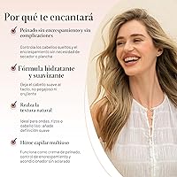 Vista 3 de Kitsch Crema suavizante de secado al aire para el cabello, producto para el cuidado del cabello con aceite de ricino y aceite de coco, crema