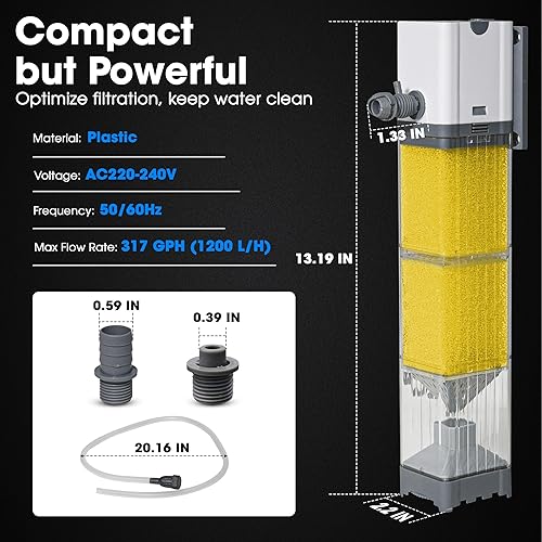 Aquarium Filter 25W for 40-80 Gallon — detail view