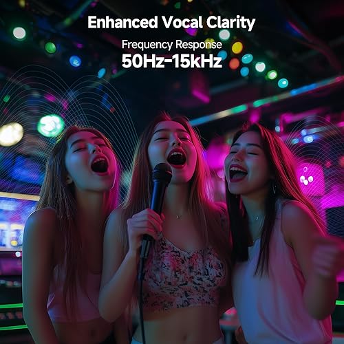 Miniatura 3 de Cable Matters Paquete de 2 micrófonos vocales dinámicos cardioides con cable de 15 pies, micrófono con cable de 0.250 in para cantarcantar micrófono