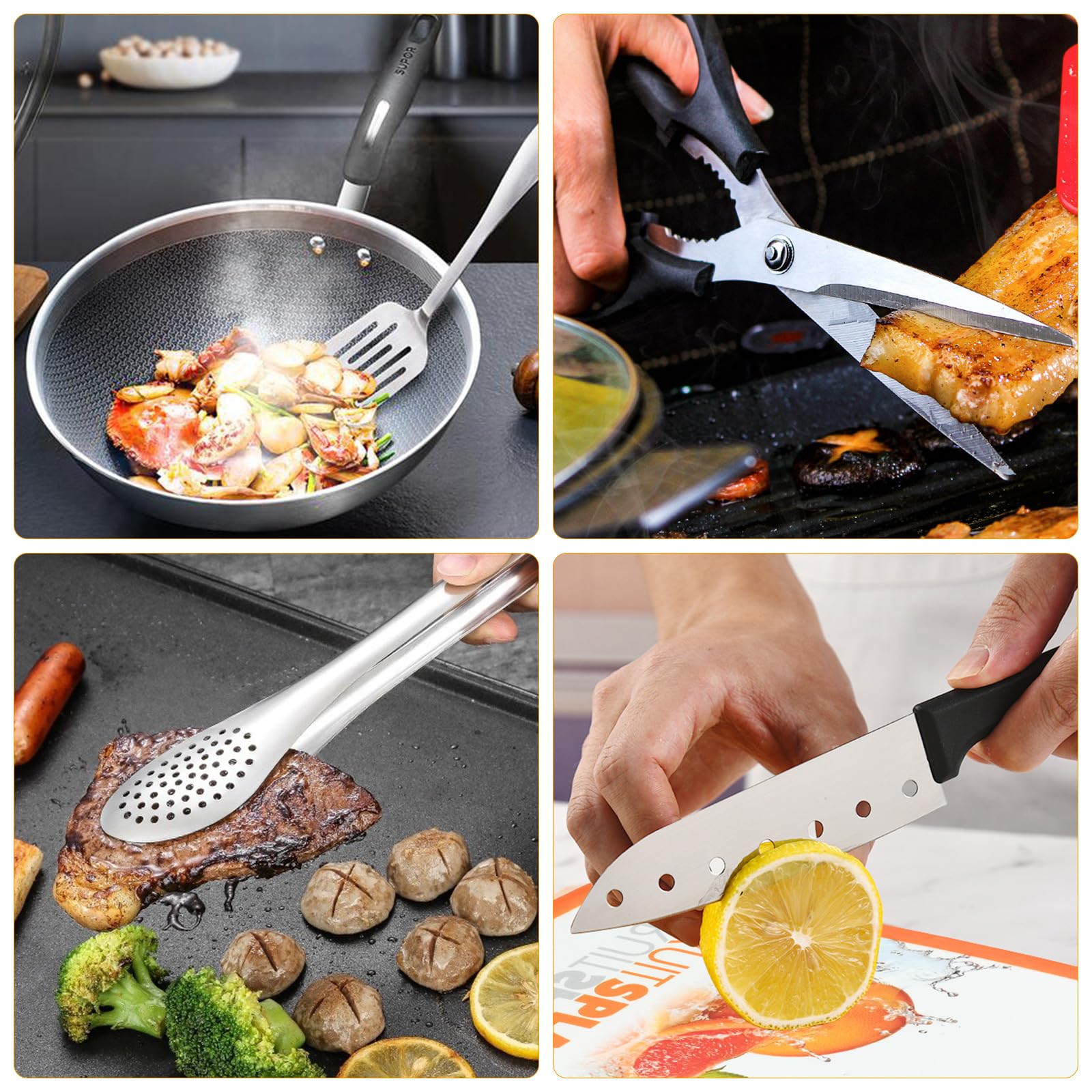 8 Pcs Camping Cooking Set, Portable Outdoor Cookware Utensils - Image 3