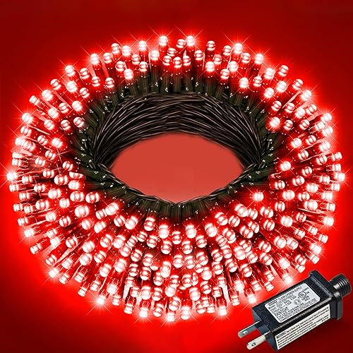 Miniatura 23 de Luces de Navidad, 100 pies, 300 LED, exterior o interior, enchufables, conectables, árbol de Navidad, 8 modos, impermeables, parpadeantes, jardín,