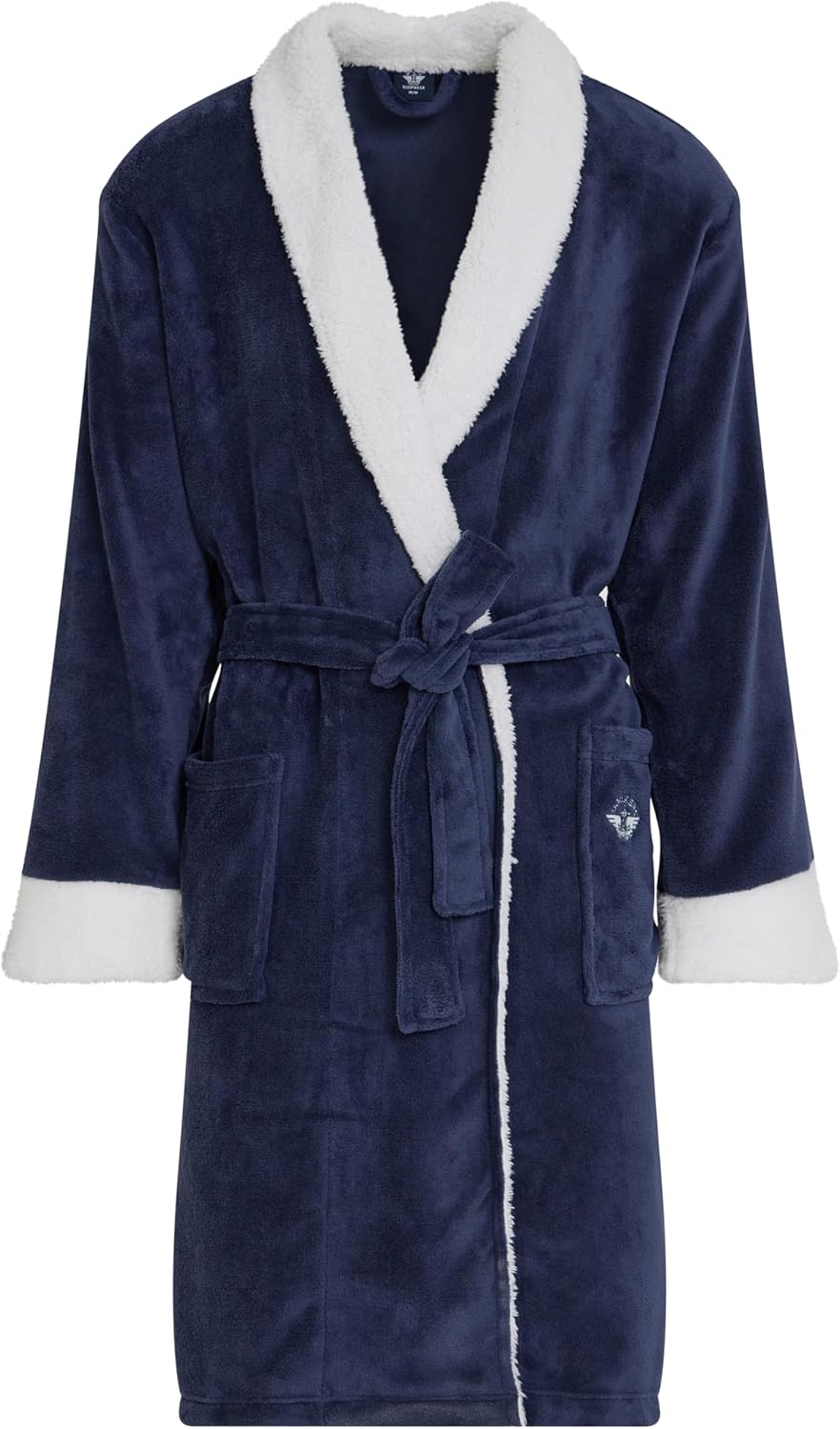 DOCKERS Mens Bath Robe for Men Plush Sherpa Shower Robe with Pockets