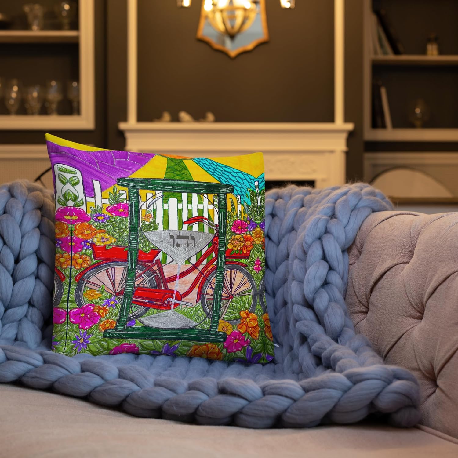 137 Premium Luxury Decorative Throw Pillows – 18"×18" Inches – Bed & Couch Accent Pillows – Indoor Outdoor Throw Pillow with Diverse Designs for Modern Home Decor – Time-travel-01