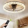 NIORSUN 60CM LED Ceiling Fan with Lights and APP Remote, 3000K4500K6000K Stepless Dimmable Low Profile Ceiling Fans, Flush Mount Ceiling Fan,6 Speeds Ceiling Fan Light for Bedroom Living Room（Black） [Energy Class A]