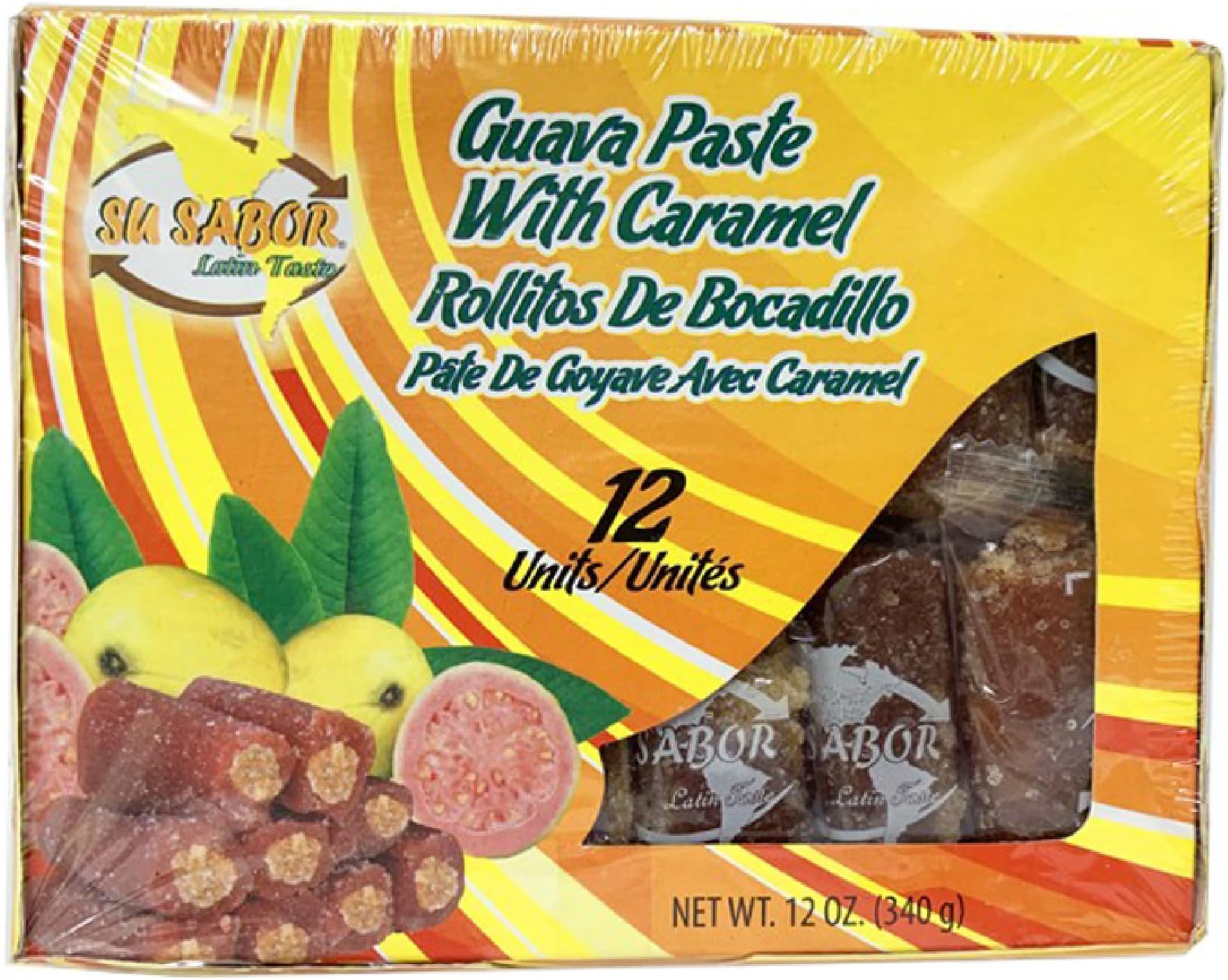Su Sabor Rolled Guava Paste with Caramel/Rollitos de Bocadillo