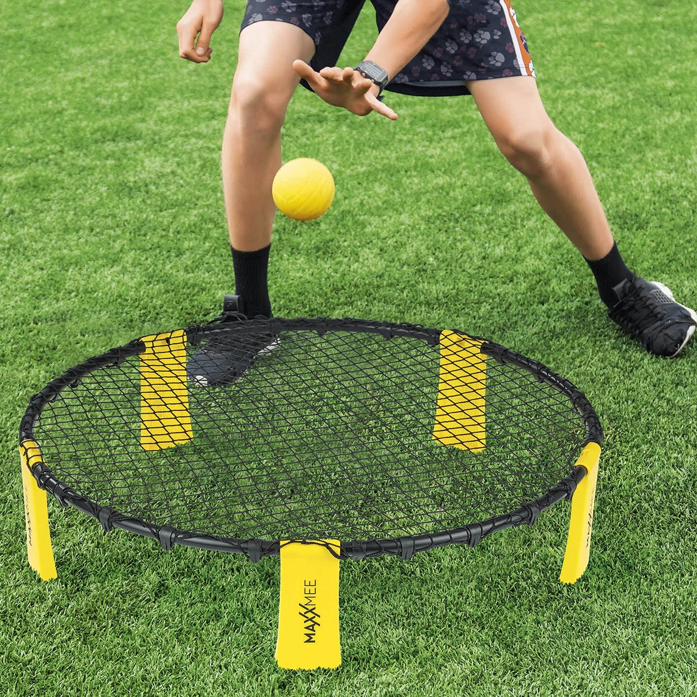 Set Complet Premium de Mini Volleyball Spike | Lot avec 2 Filets et 4 Balles | Installation Rapide | Jeu d'Extérieur pour Adultes | Plage, Jardin Set Complet Premium de Mini Volleyball Spike | Lot avec 2 Filets et 4 Balles | Installation Rapide | Jeu d'Extérieur pour Adultes | Plage, Jardin