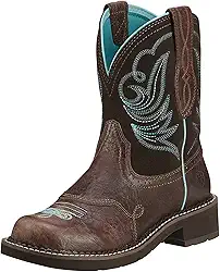Fatbaby Western Boot – Botas femininas de couro ocidental Ariat Fatbaby Heritage Dapper Western Boot feminino