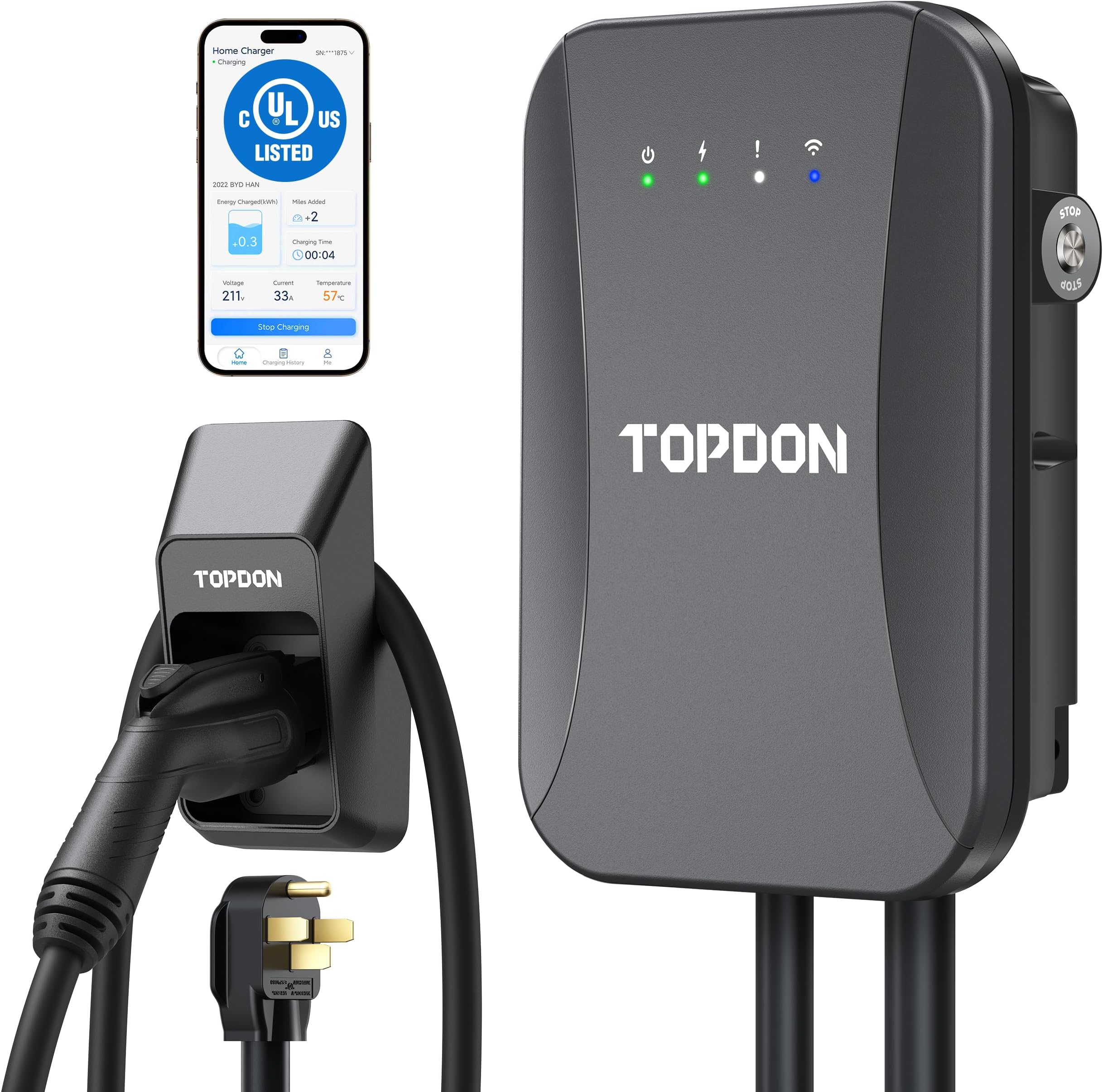 AVAPOW EV Charger (for J1772 EVs) 48A 240V Electric Car