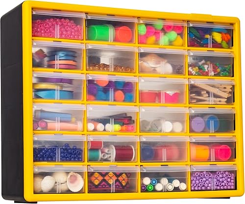 Miniatura 10 de Akro-Mils 10124 - Gabinete de almacenamiento con 24 cajones de plástico para la organización del garaje, organizador de perlas, almacenamiento